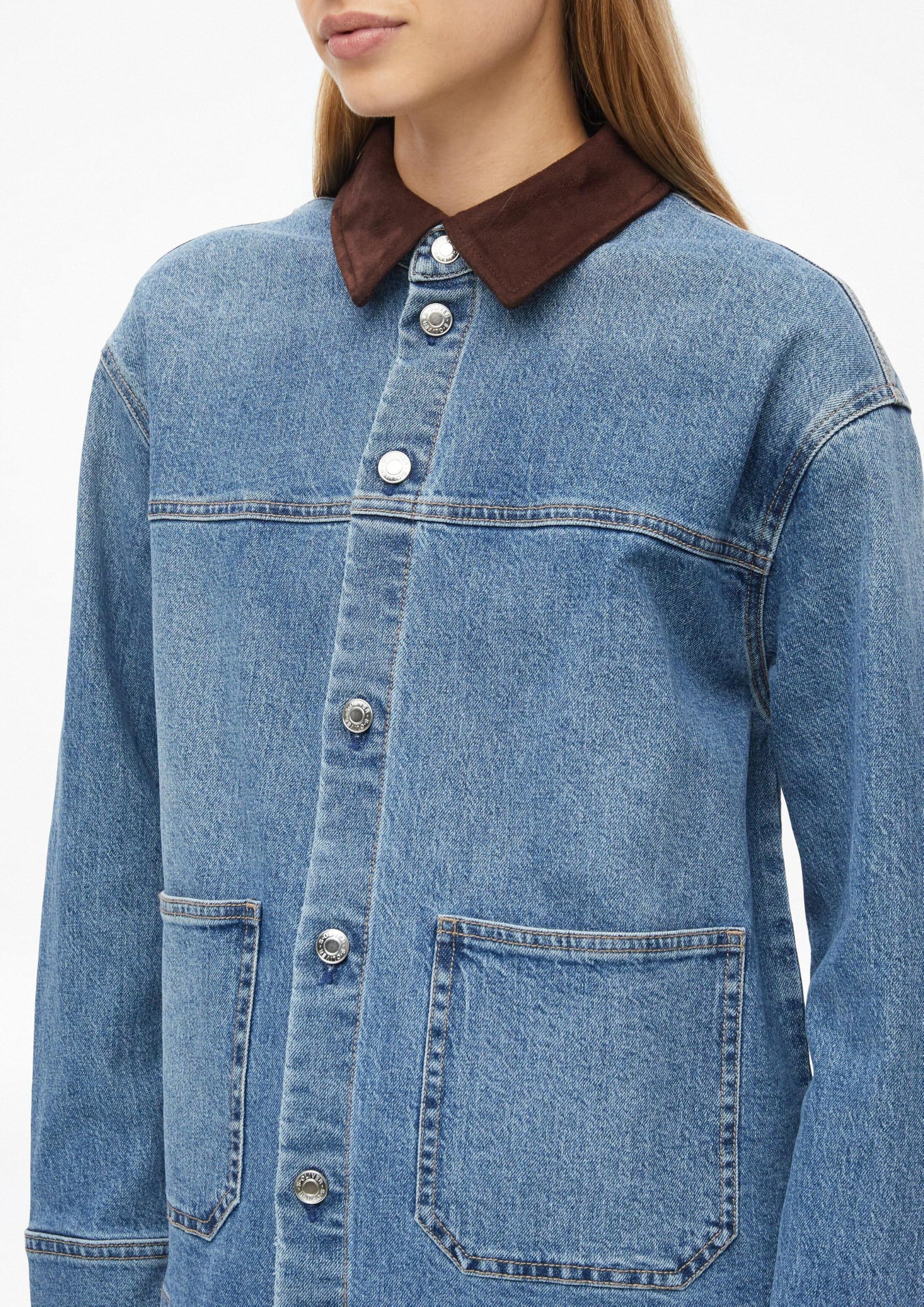 s.Oliver Red Label Jeans-Overshirt Velourskragen Gr. 36
