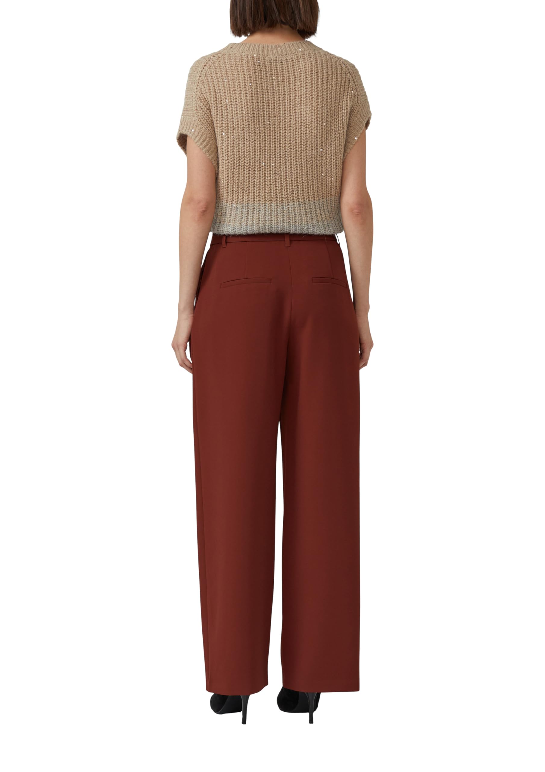s.Oliver RED LABEL Twill-Hose Wide Leg 44W Rostrot
