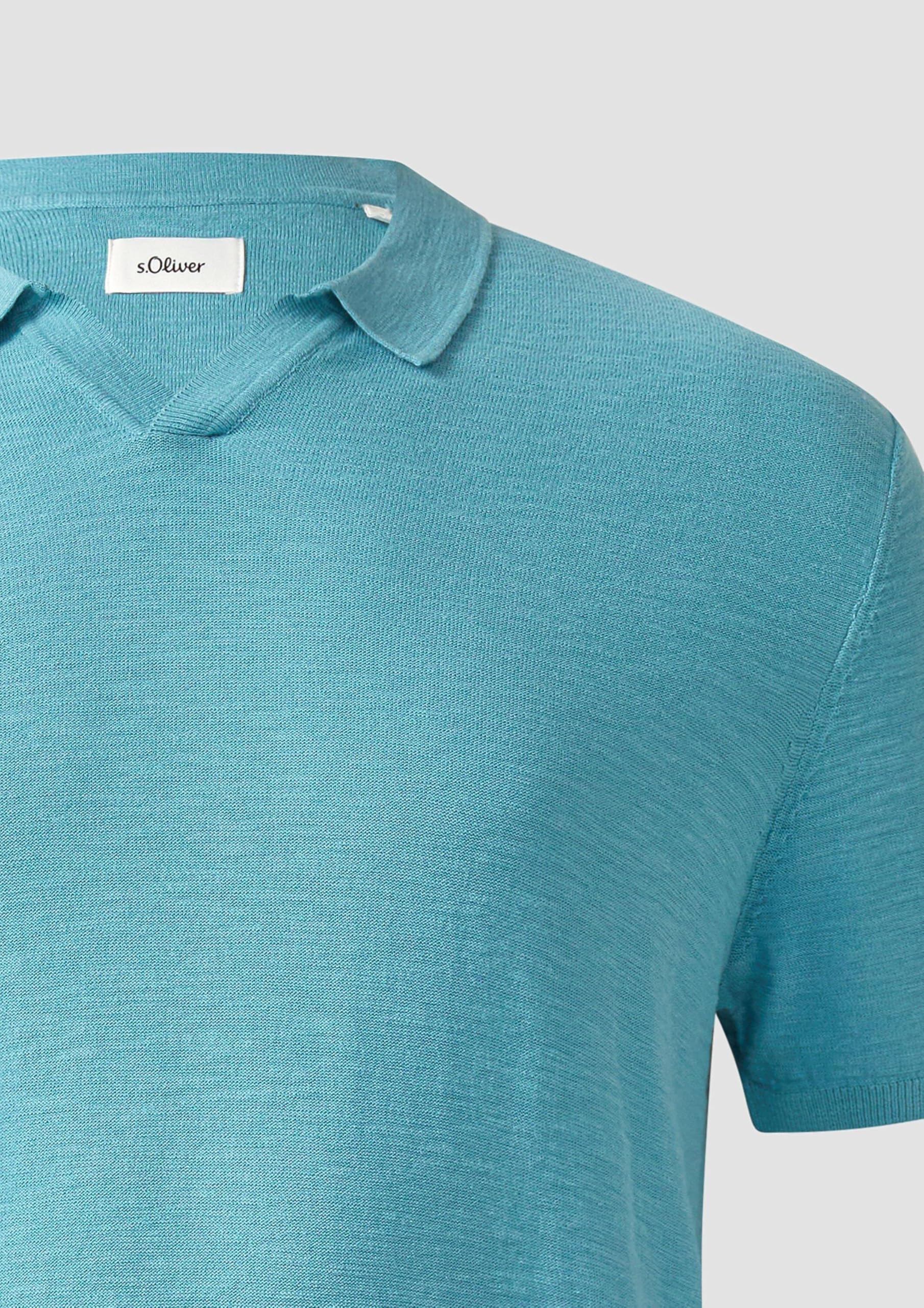 s.Oliver Red Label Strick-Poloshirt Flammgarn 4XL