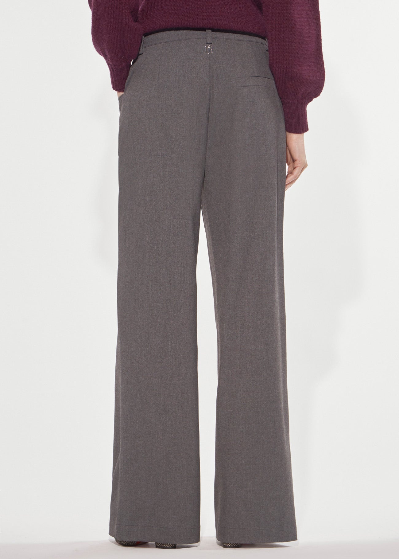 Denny Rose Over Hose lang grau Stretch weit