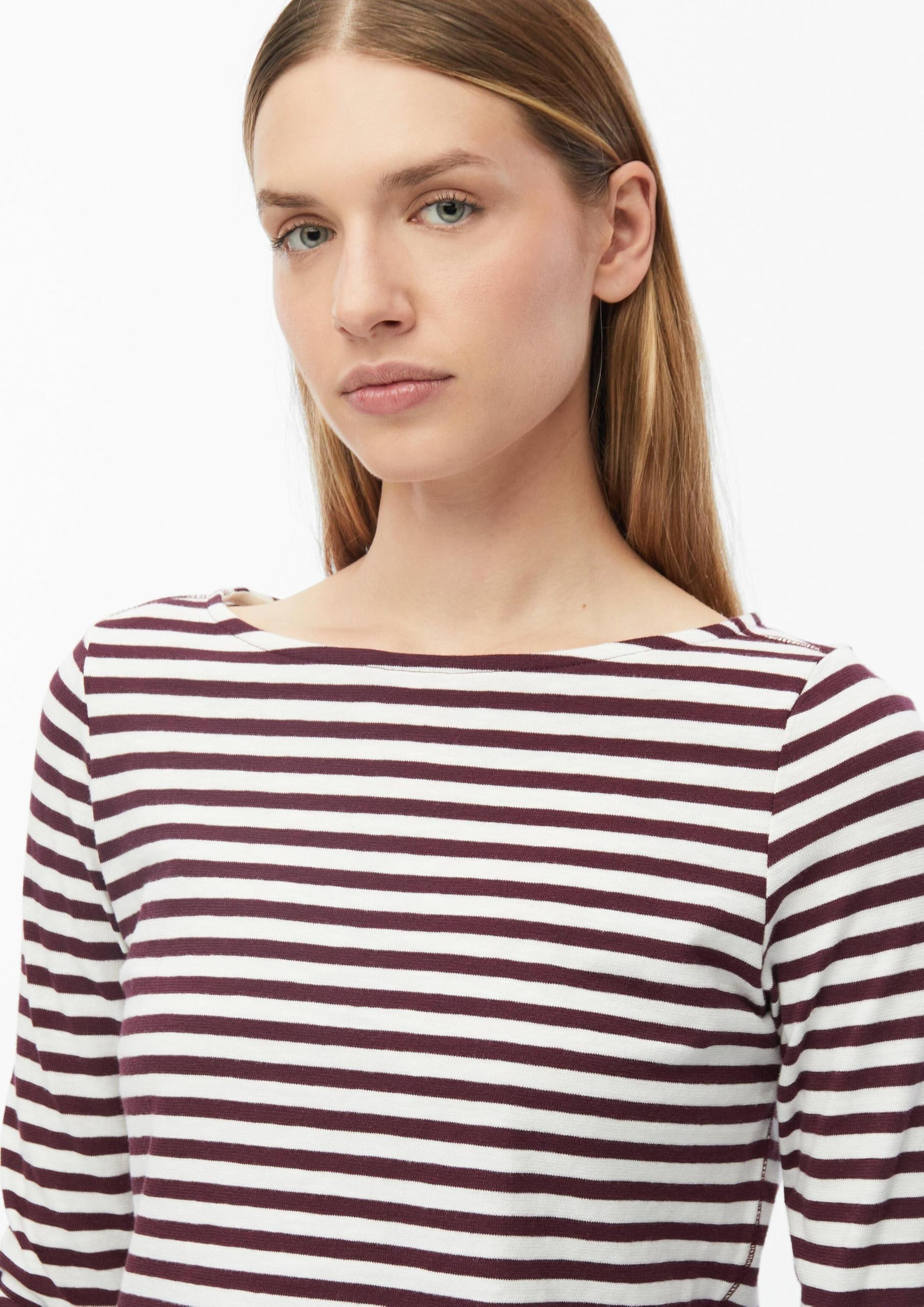 s.Oliver 2182446 Langarmshirt gestreift 40 Bordeaux