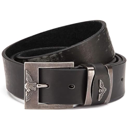 BEZLIT Herren Gürtel Leder-Look Adler-Schnalle Vintage Biker