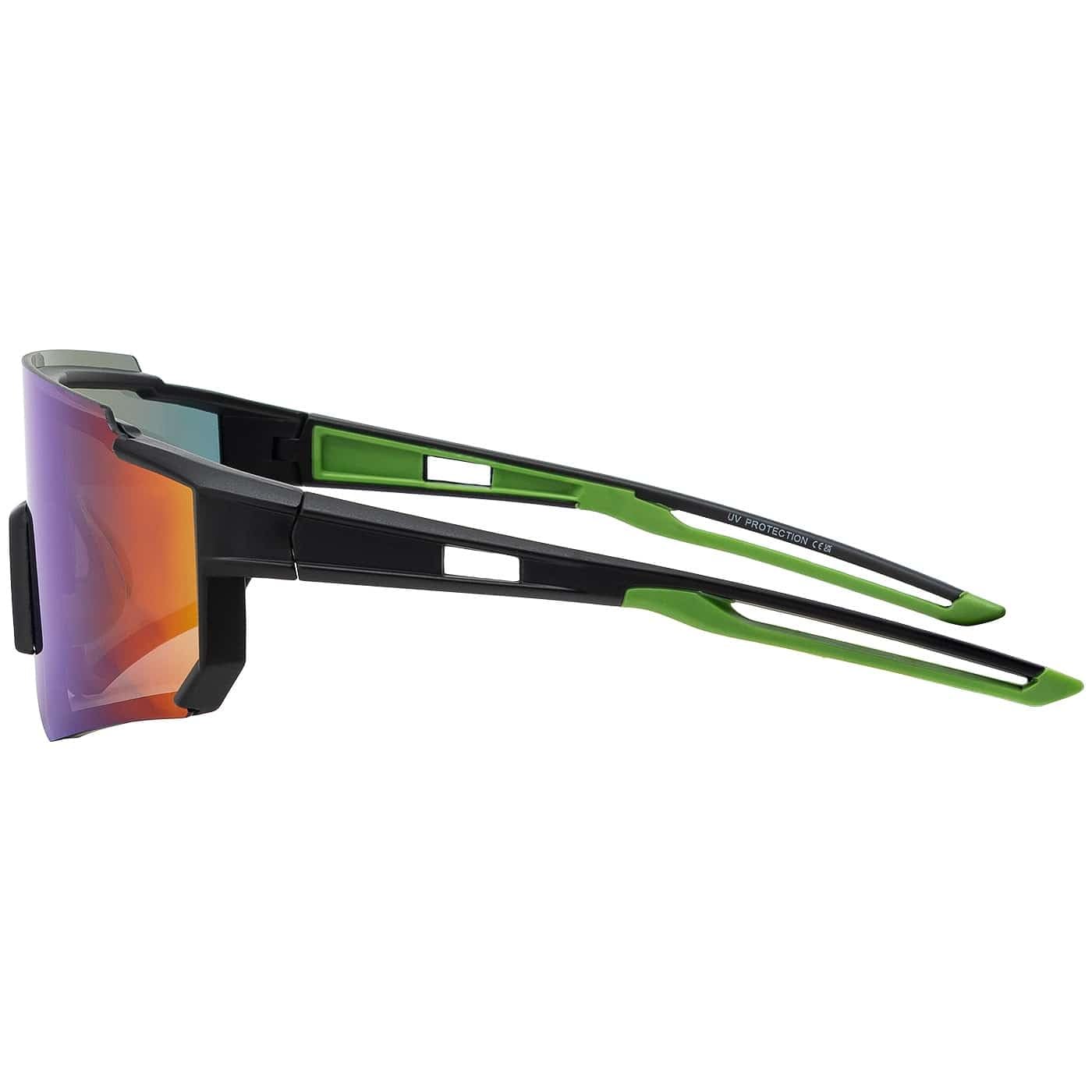 BEZLIT Shield Sonnenbrille Unisex Grün Rot verspiegelt Kat.3