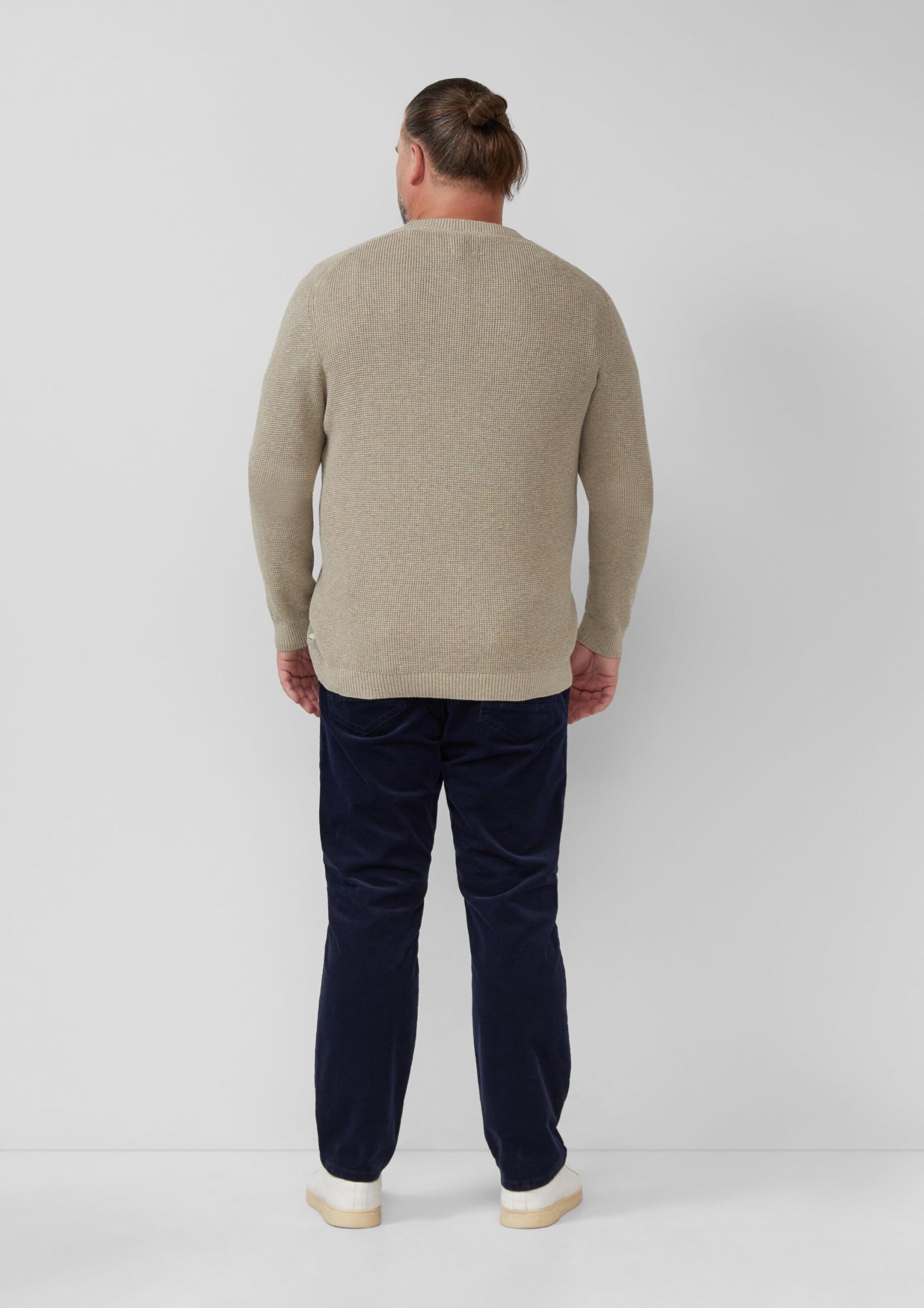 s.Oliver RED LABEL Strickpullover Crew Neck Struktur beige
