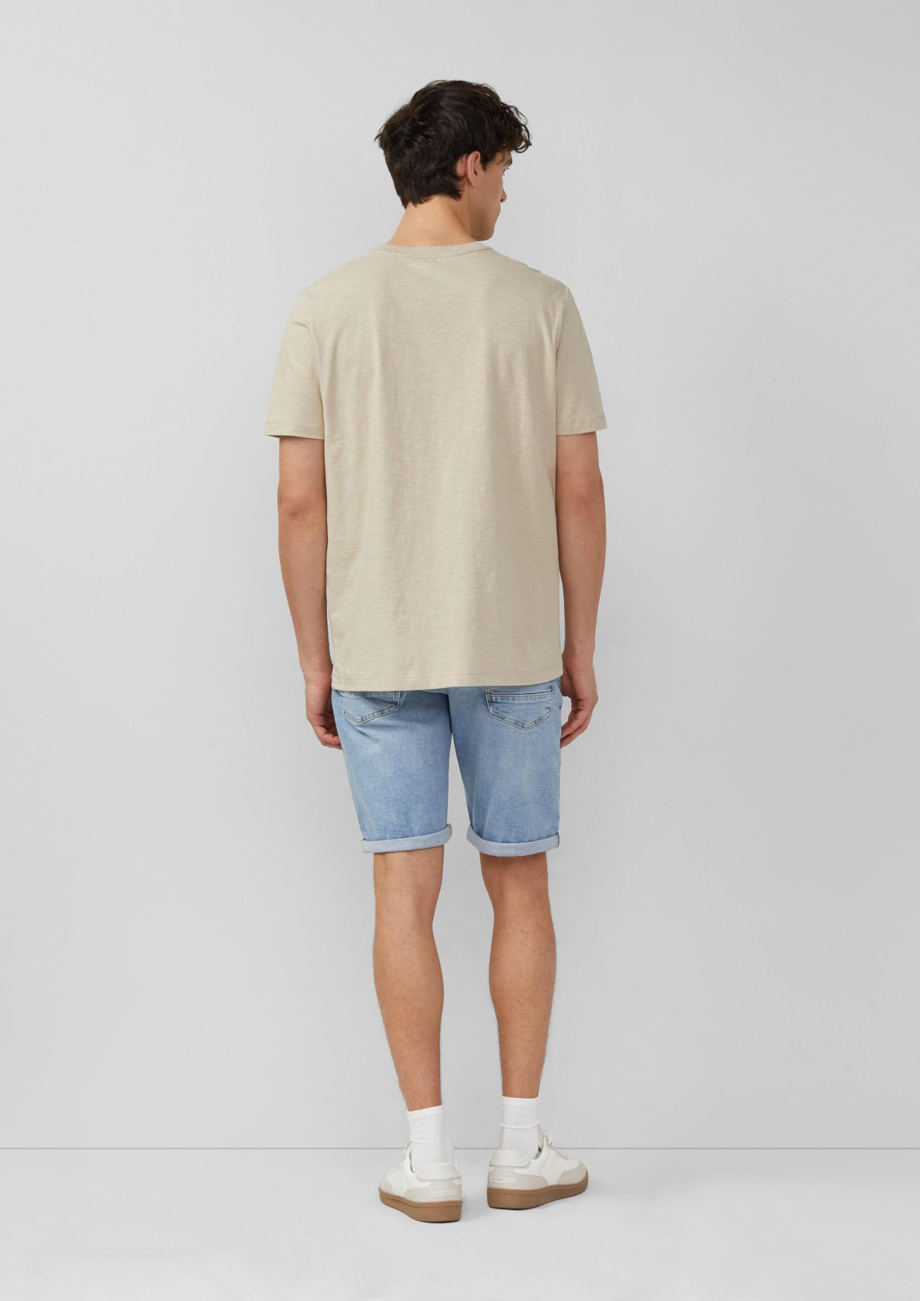 s.Oliver T-Shirt Flammgarn Brusttasche Beige