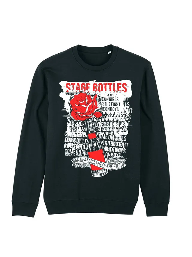 Stage Bottles Antifascists Keep The Fight Sweatshirt Bio-Baumwolle