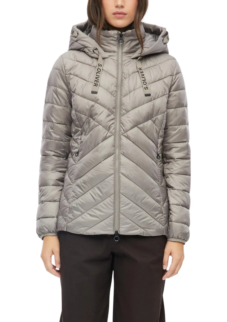 s.Oliver RED LABEL Steppjacke Kapuze leicht bordeaux