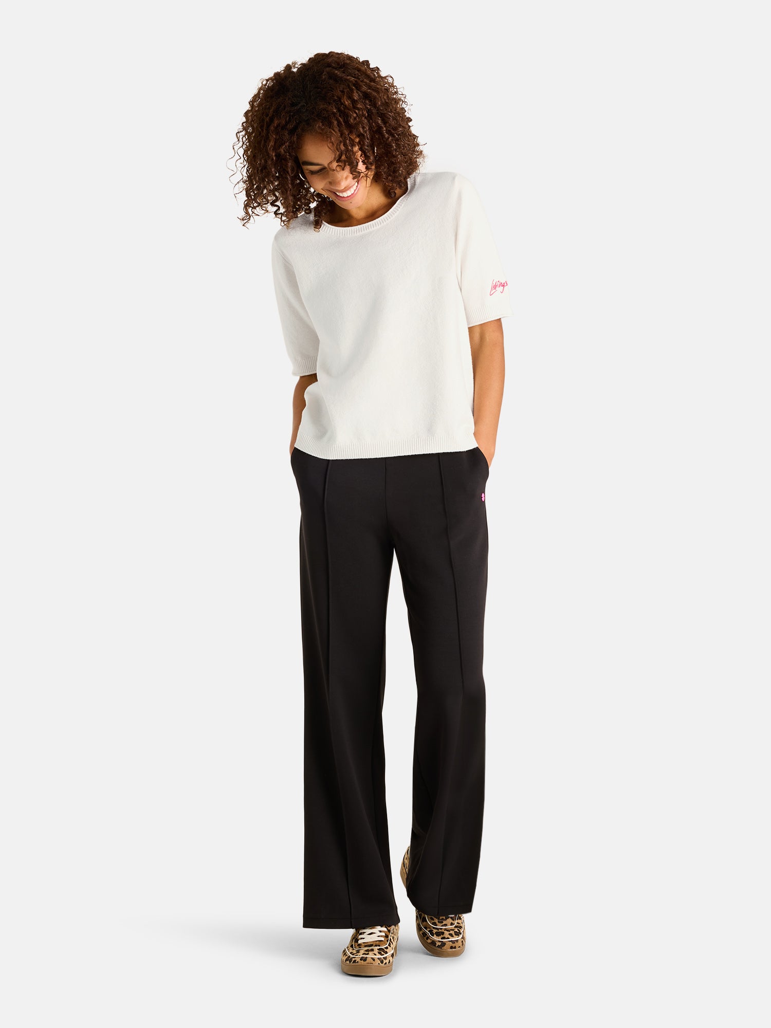 Lieblingsstück MelisandeL Kurzarm Pullover offwhite elastisch
