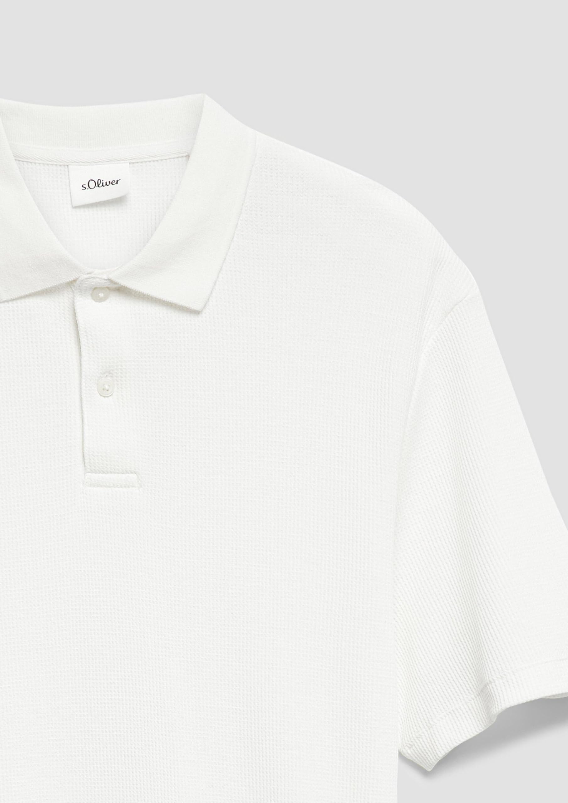 s.Oliver Junior Poloshirt Waffelpiqué navy
