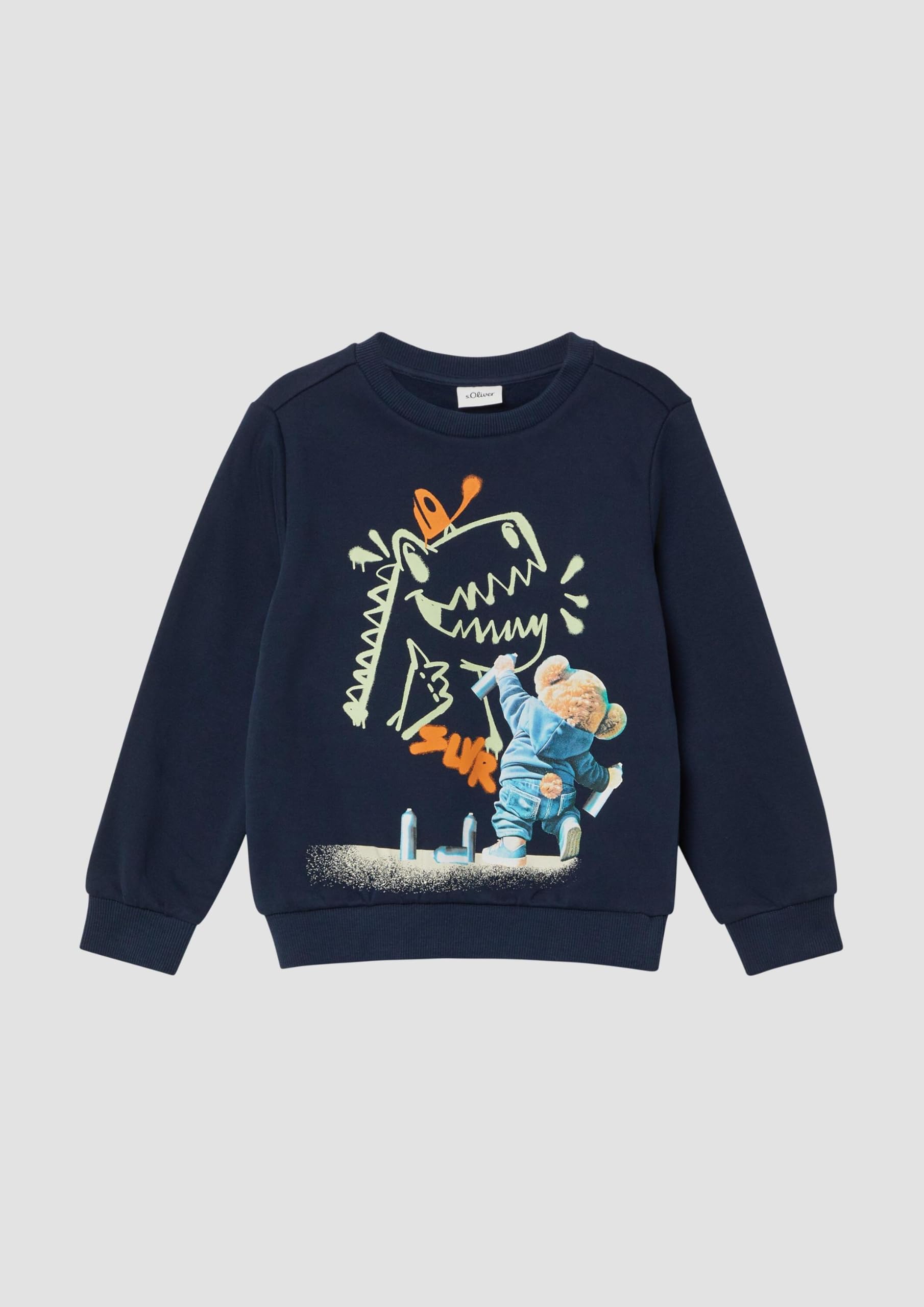s.Oliver Jungen Sweatshirt Fotoprint kuschelig 1er Pack