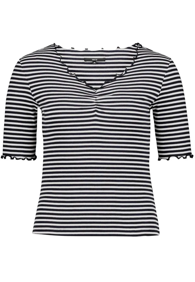 zero Shirt Kurz 1/2 Arm Shirt Herzausschnitt Bio-Baumwolle