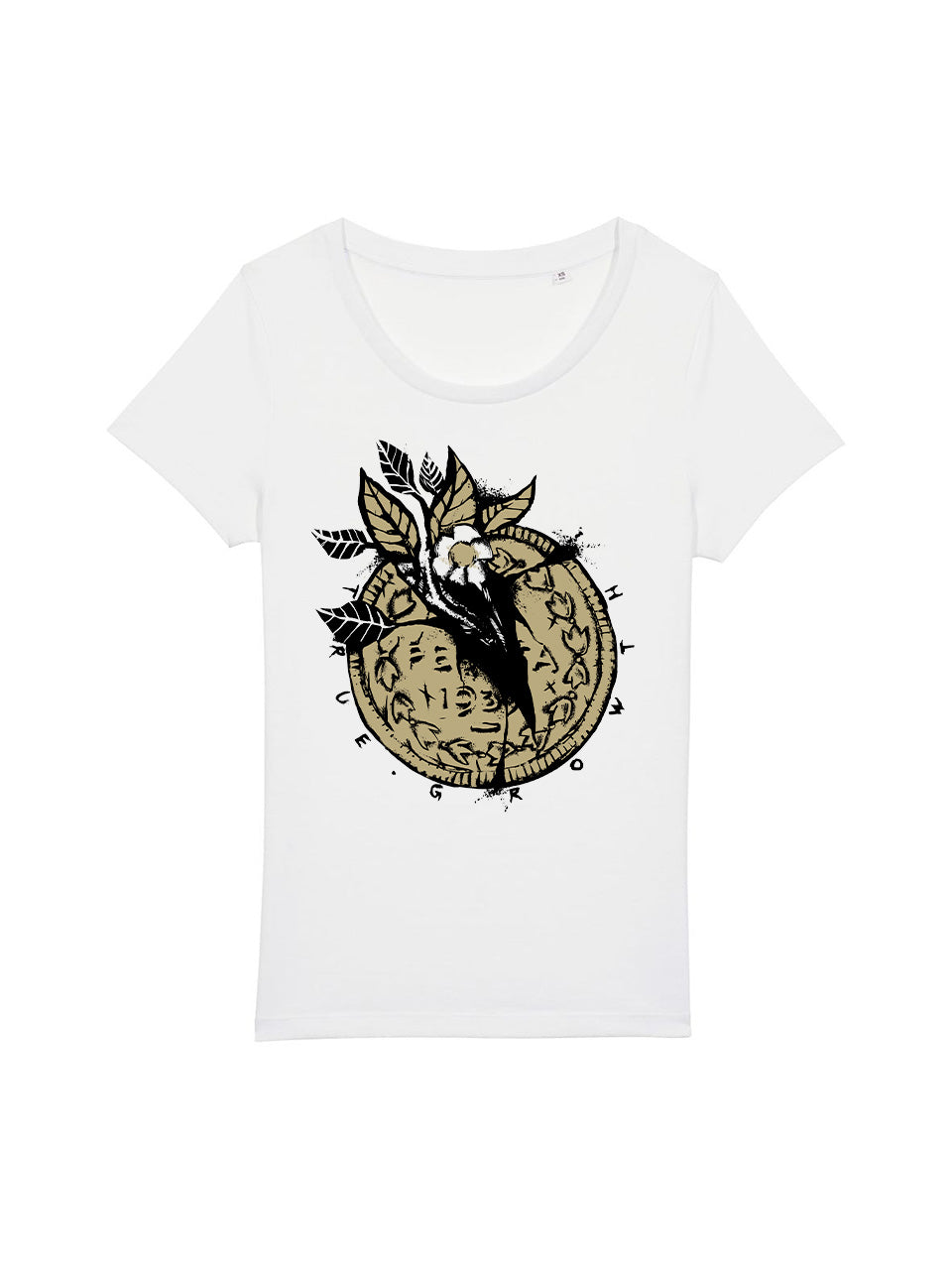 dna merch Wahres Wachstum T-Shirt Damen schwarz Baumwolle