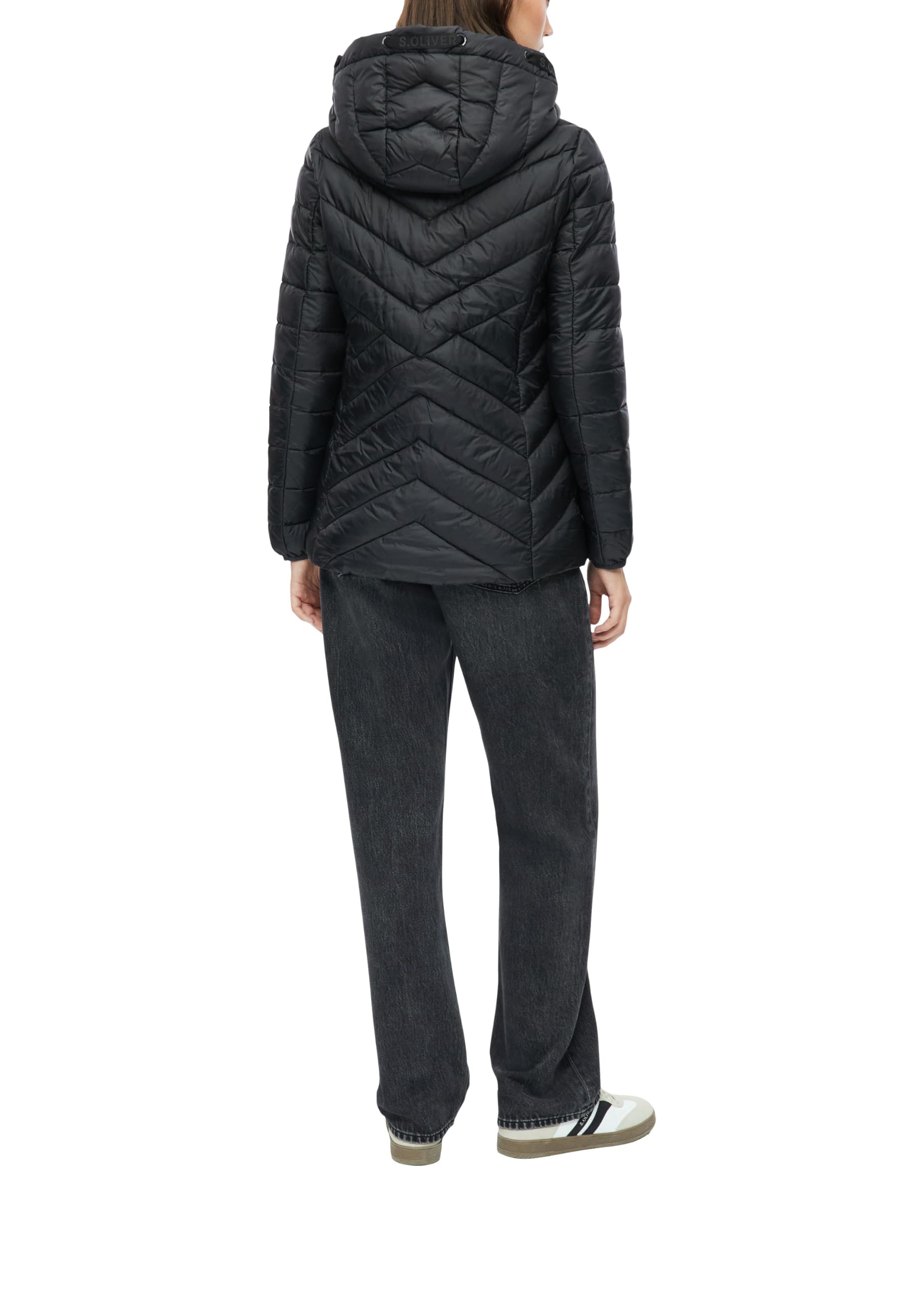 s.Oliver 2178793 Steppjacke Schwarz mit Kapuze