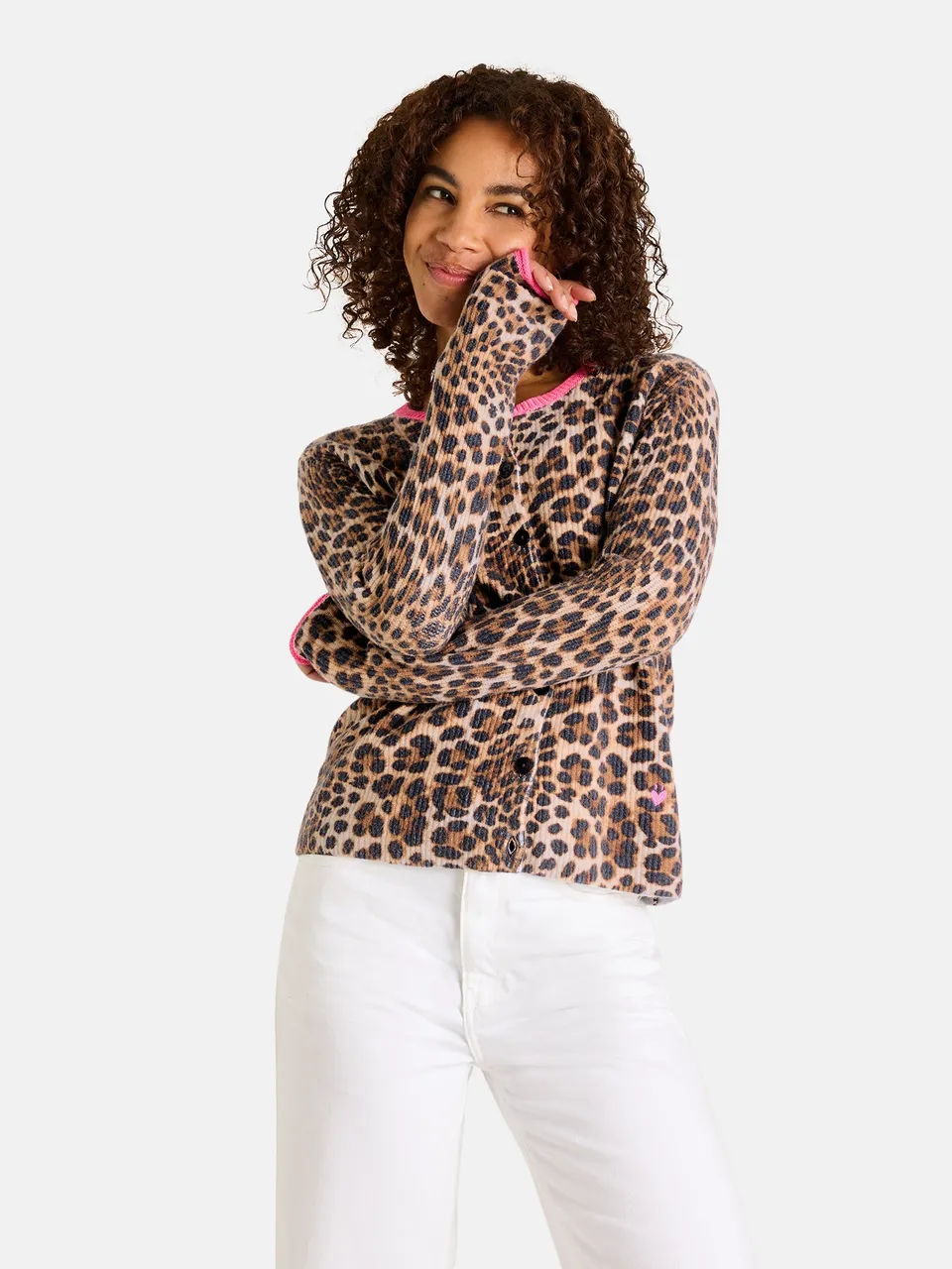Lieblingsstück AlbaL Strickjacke Wolle brownie Leo