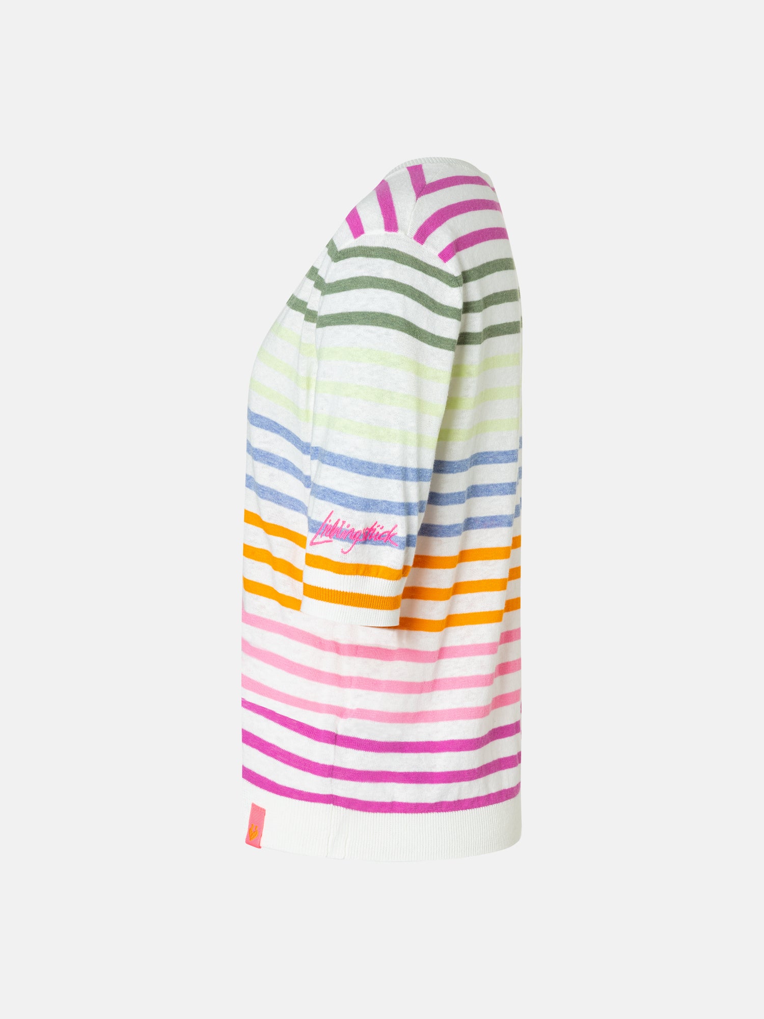 Lieblingsstück MarvicL Kurzarm Pullover offwhite gemustert