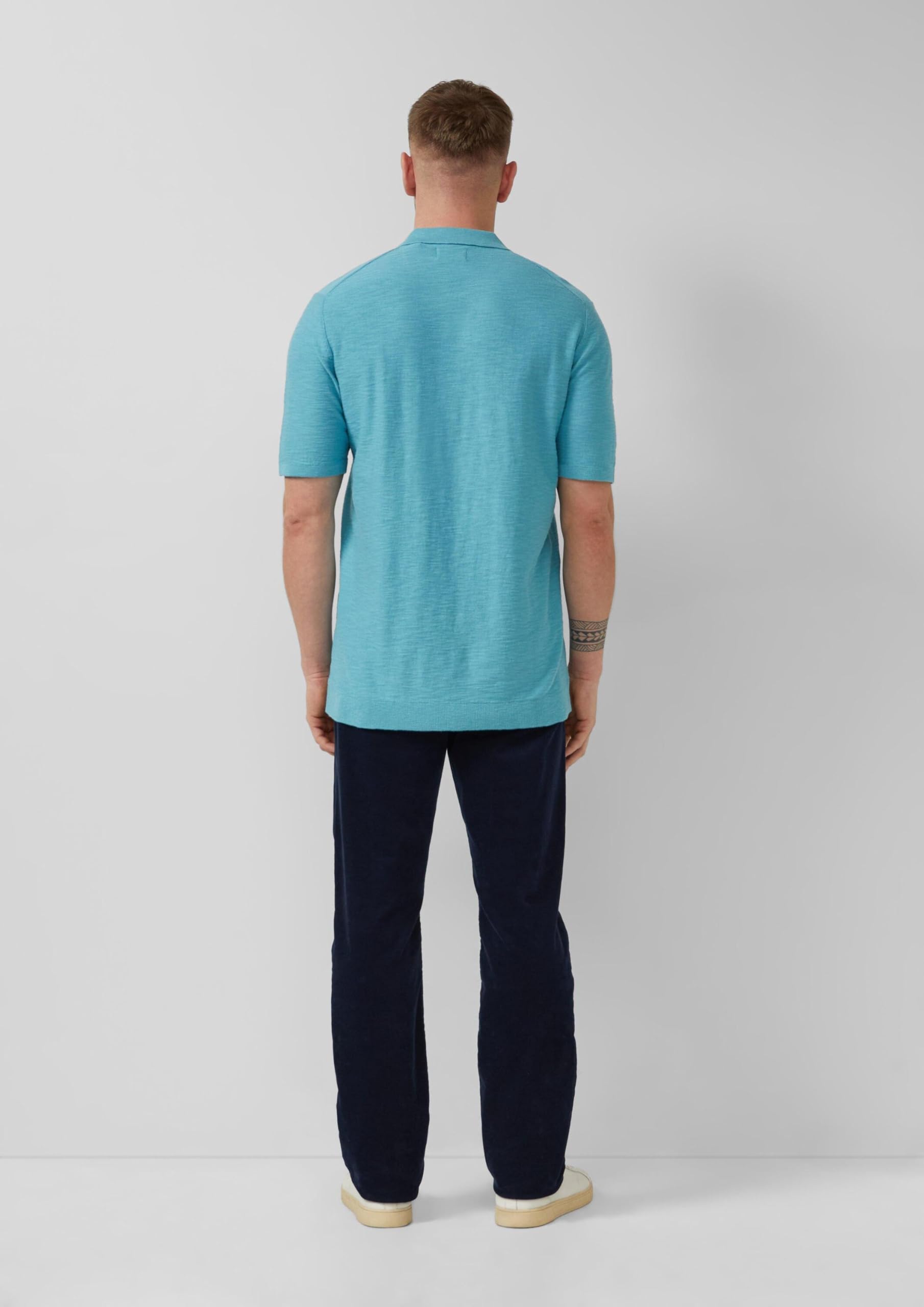s.Oliver RED LABEL Strick-Poloshirt Flammgarn Regular Fit