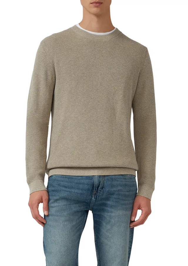 s.Oliver RED LABEL Strickpullover Crew-Neck Strukturmuster