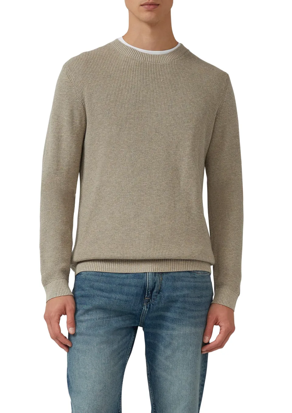 s.Oliver RED LABEL Strickpullover Crew-Neck Strukturmuster