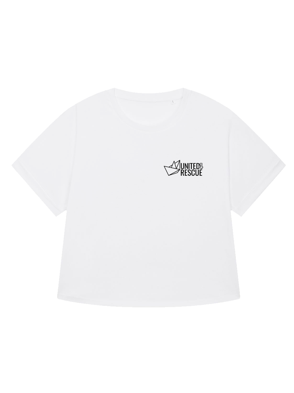 United4Rescue Frauen Roundback T-Shirt Logo klein Schwarz