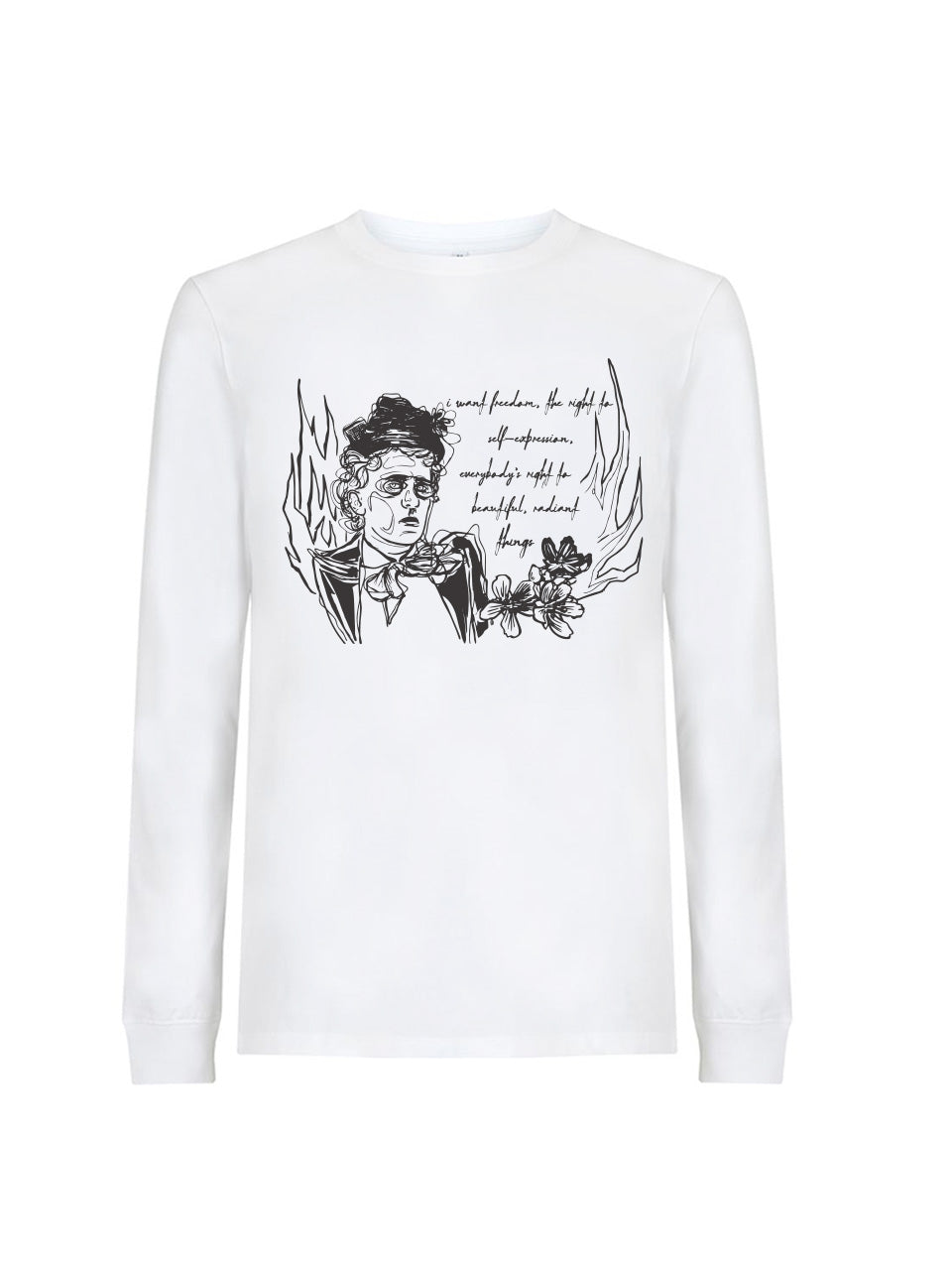 dna merch Freiheit Emma Goldman Langarmshirt schwarz