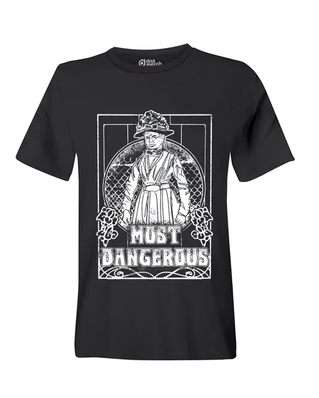 dna merch Most Dangerous Mother Jones Damen T-Shirt Schwarz