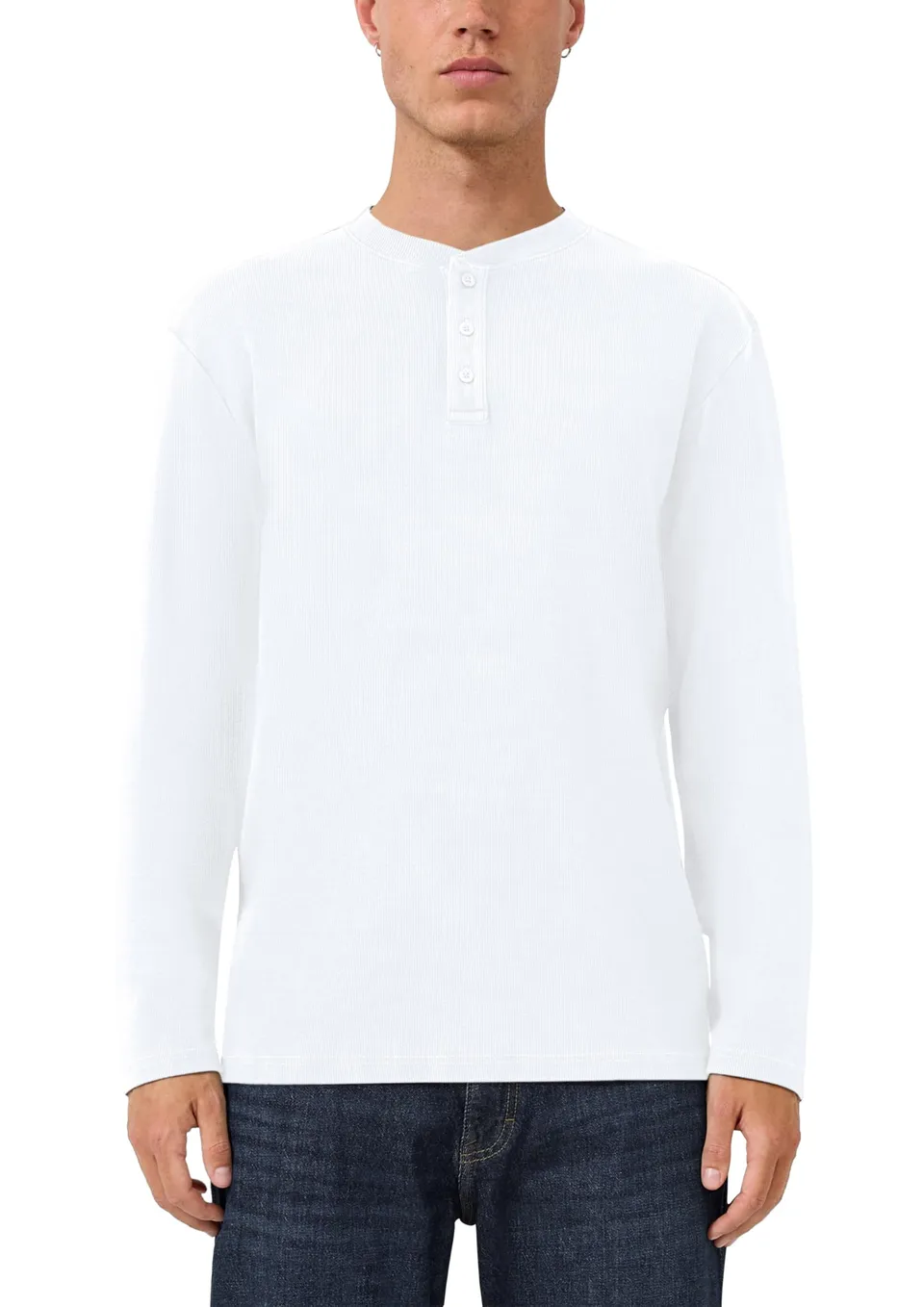 s.Oliver QS Henley-Longsleeve Rippstruktur L