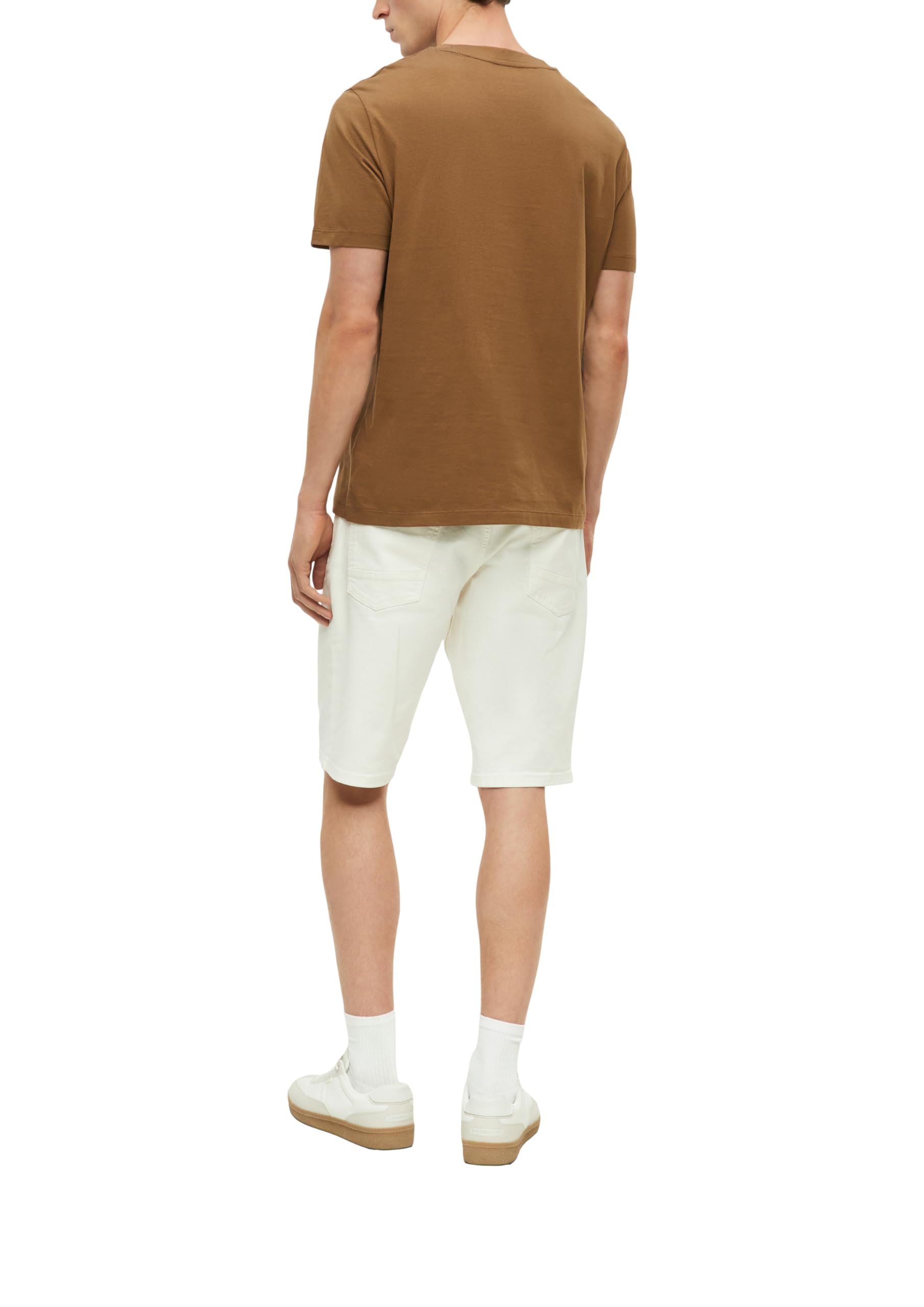 s.Oliver Junior T-Shirt Herren Braun Regular Fit Frontprint