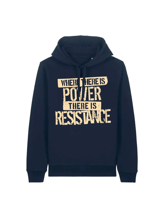 dna merch Macht und Widerstand Power And Resistance Kapuzenpullover Schwarz
