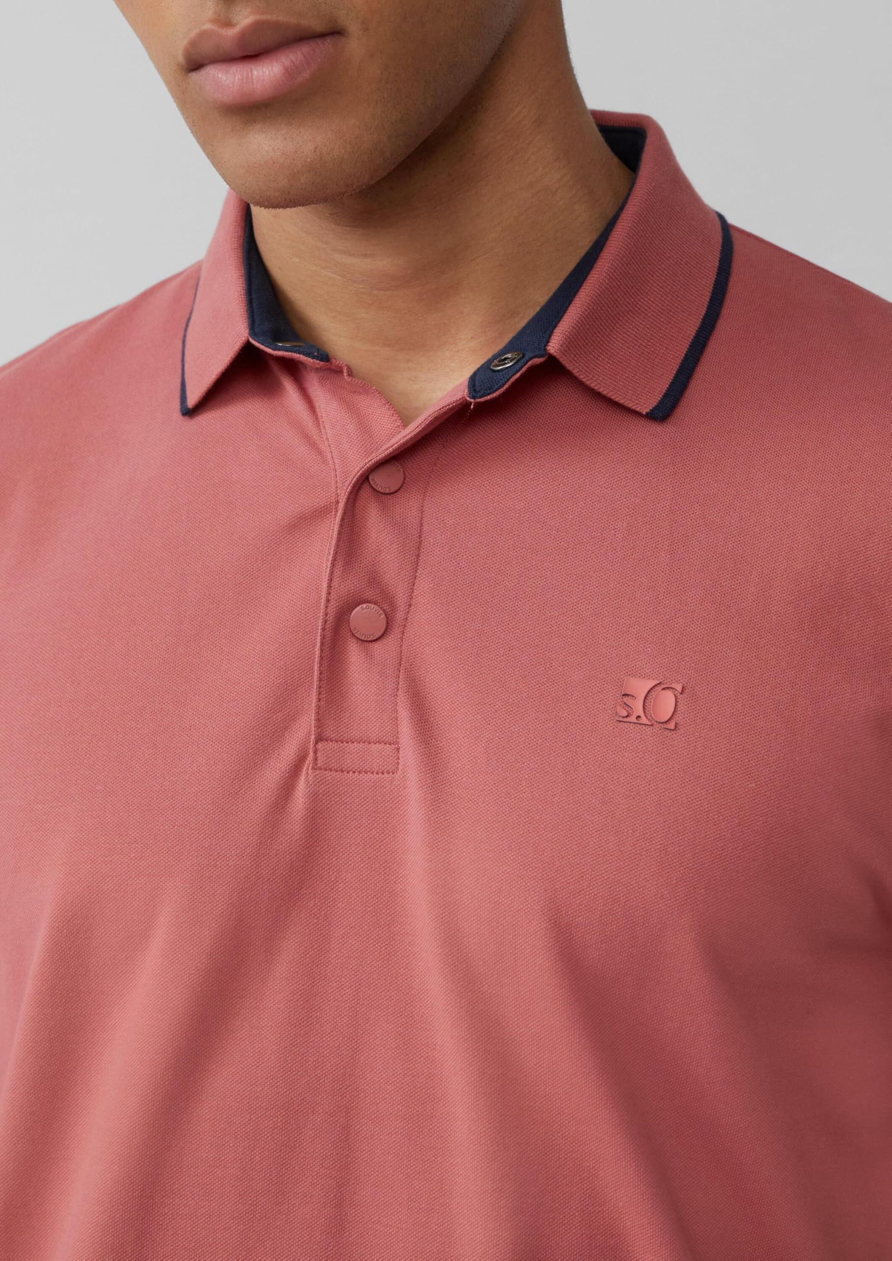 s.Oliver RED LABEL Poloshirt L rosa aus Pikée
