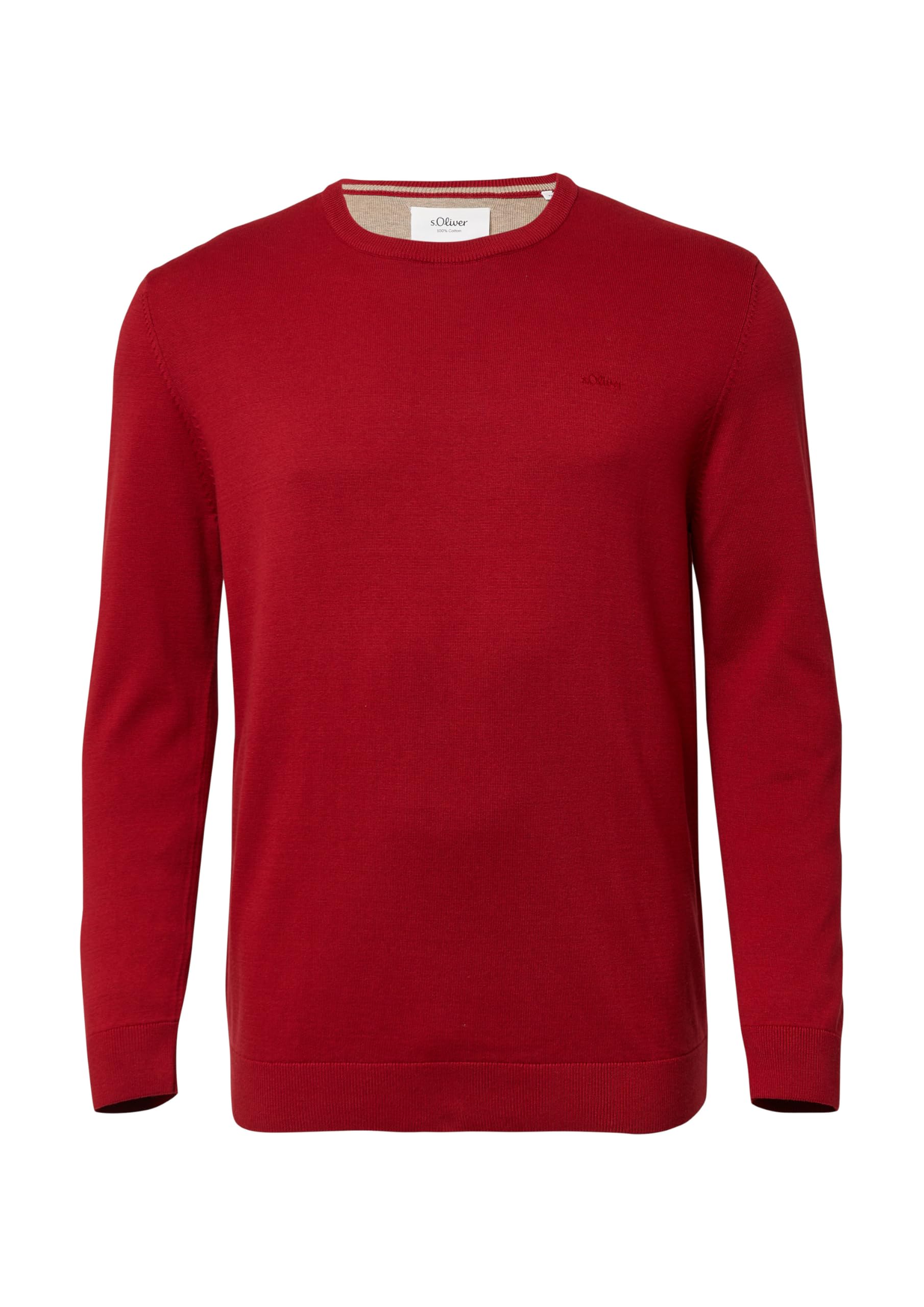 s.Oliver RED LABEL Crew Neck Big Size Pullover Blau aus Strick