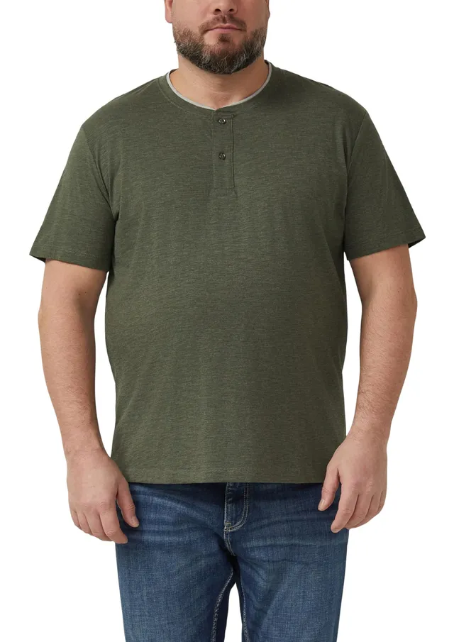 s.Oliver Junior Henley-Shirt Melange-Jersey olivgrün