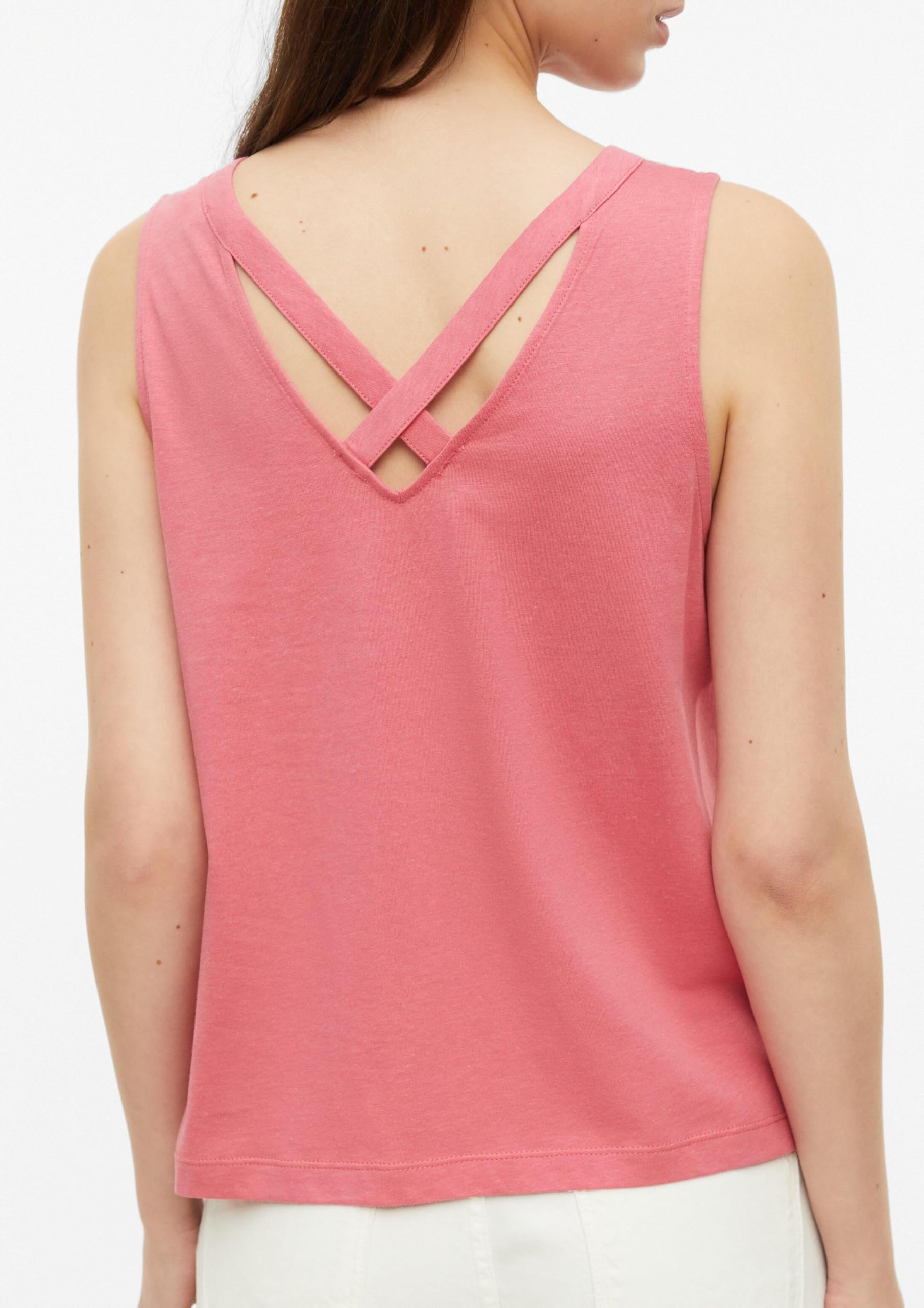 s.Oliver Jersey-Top Damen Relaxed ärmellos weiß
