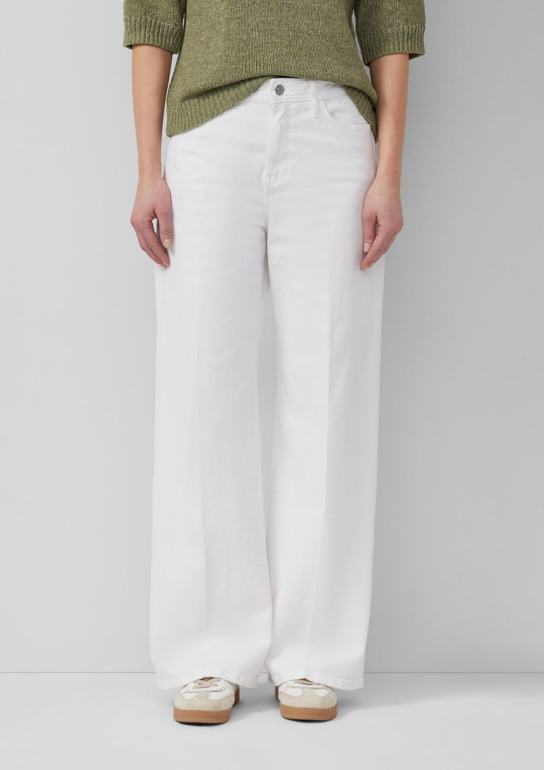 s.Oliver Suri High Rise Wide Fit Jeans Weiß 38W/32L