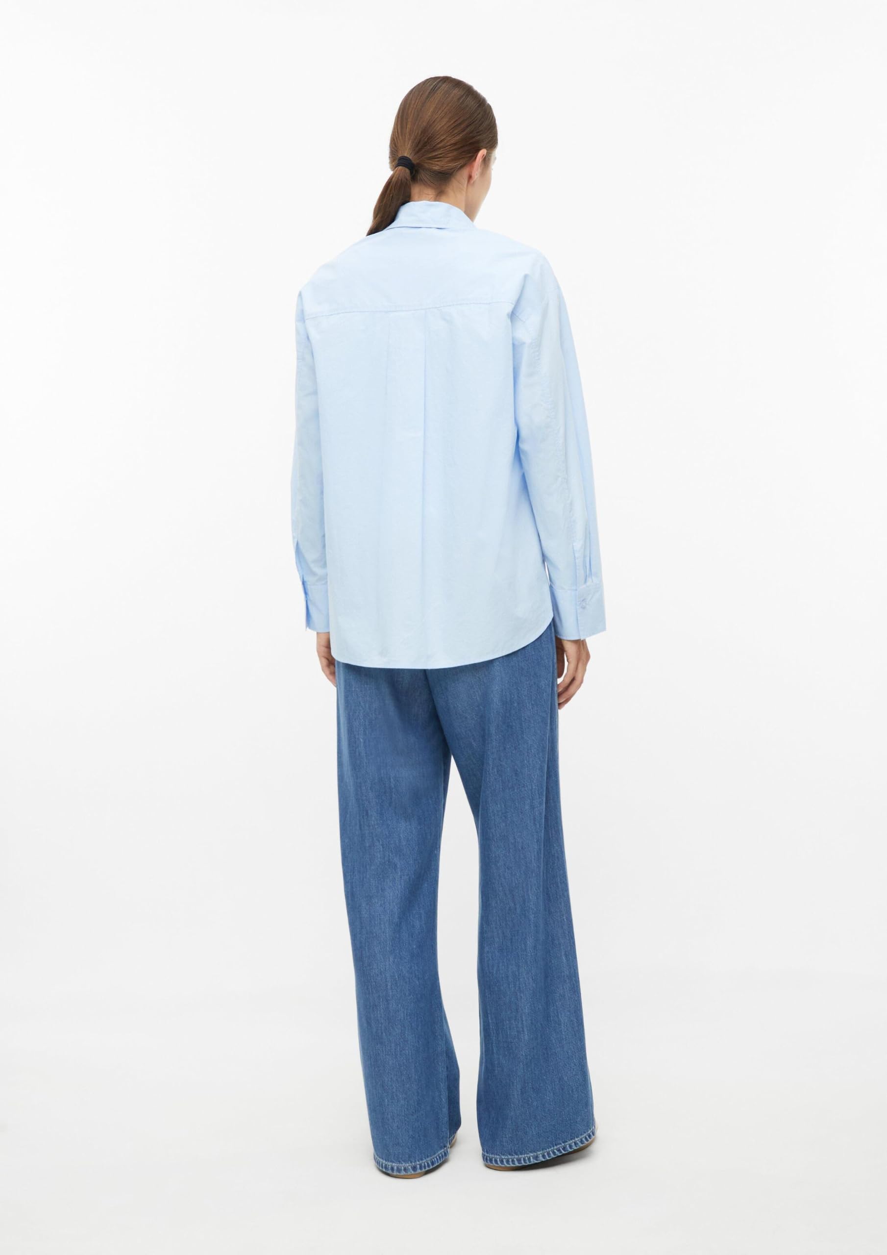 s.Oliver Red Label Poplin-Bluse Brusttasche Gr.42 blau