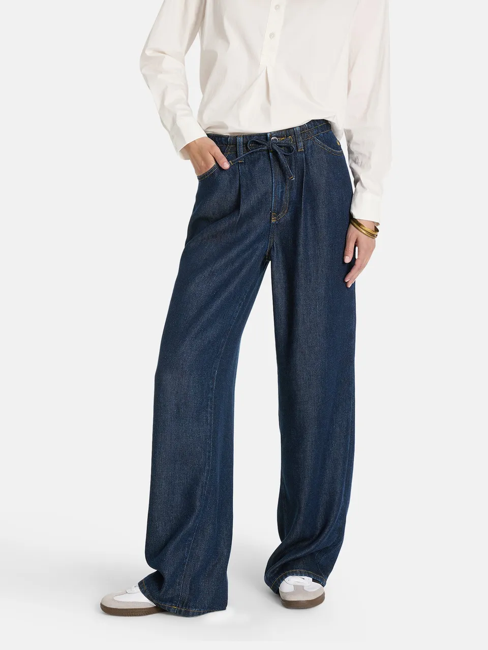 Lieblingsstück Jeanshose dark denim Lyocell Tunnelzug