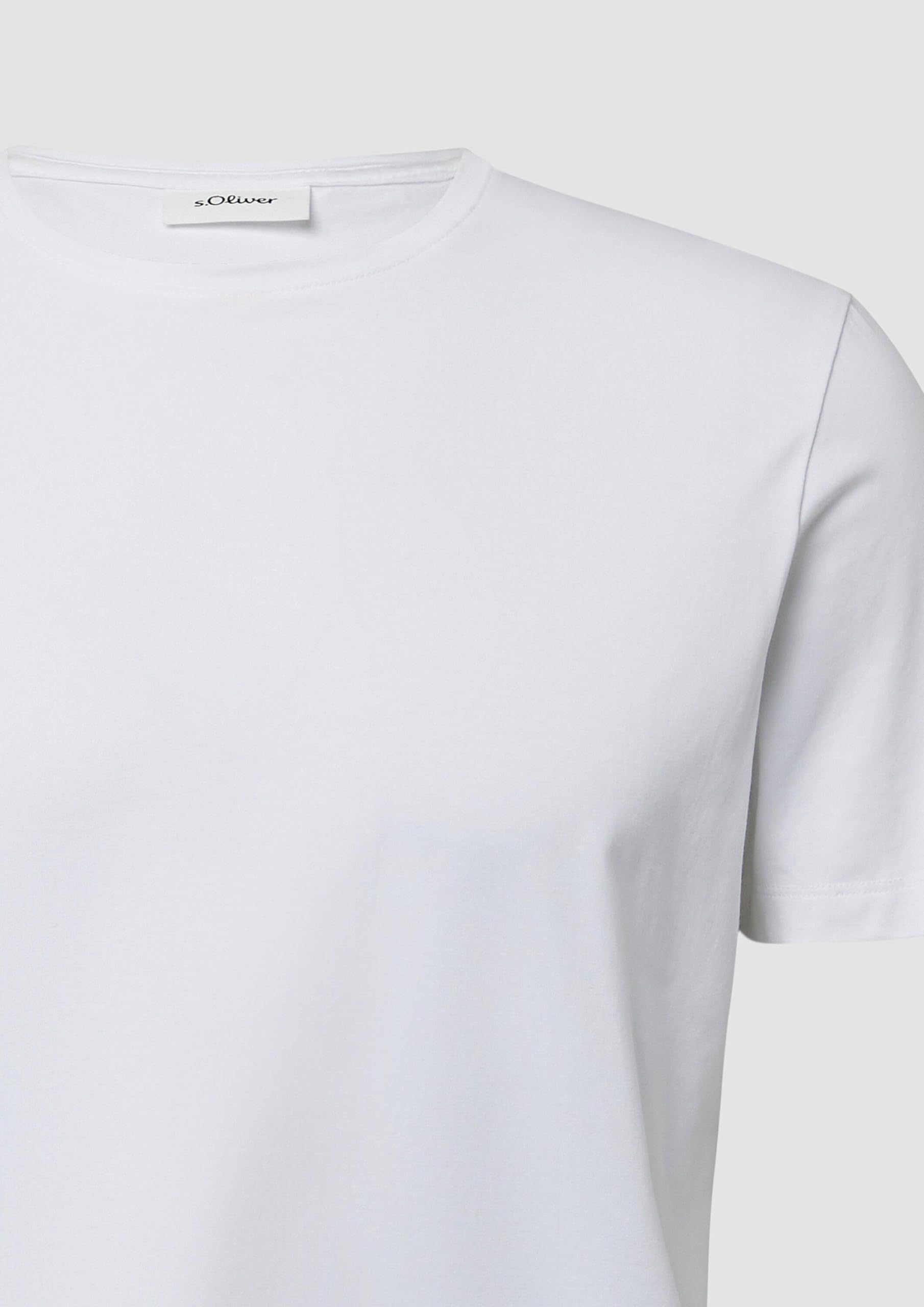 s.Oliver RED LABEL T-Shirt Herren Weiß L Stretch