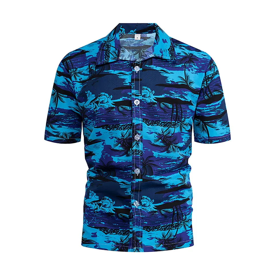 Singular AG Hawaiihemd Streifen Blau S