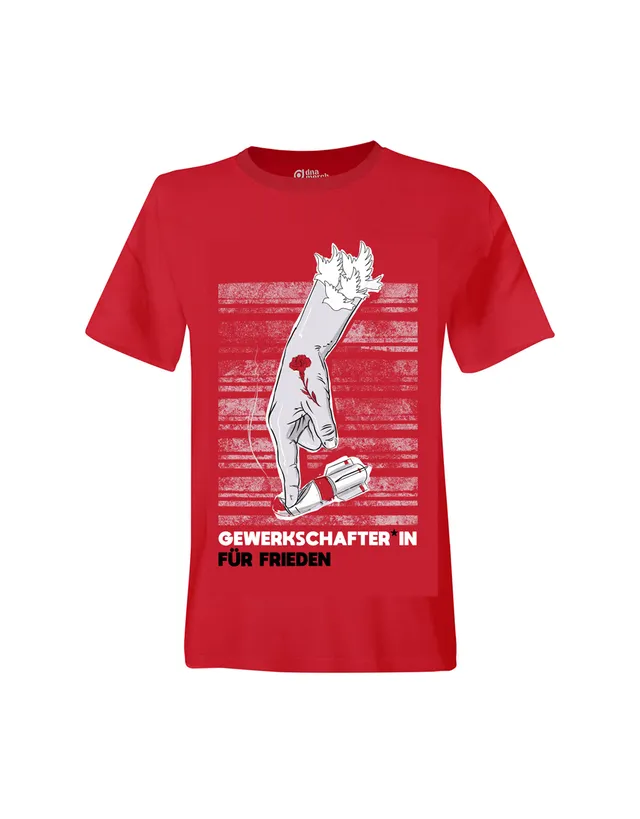 dna merch Gewerkschafterin Frieden T-Shirt Schwarz Biobaumwolle