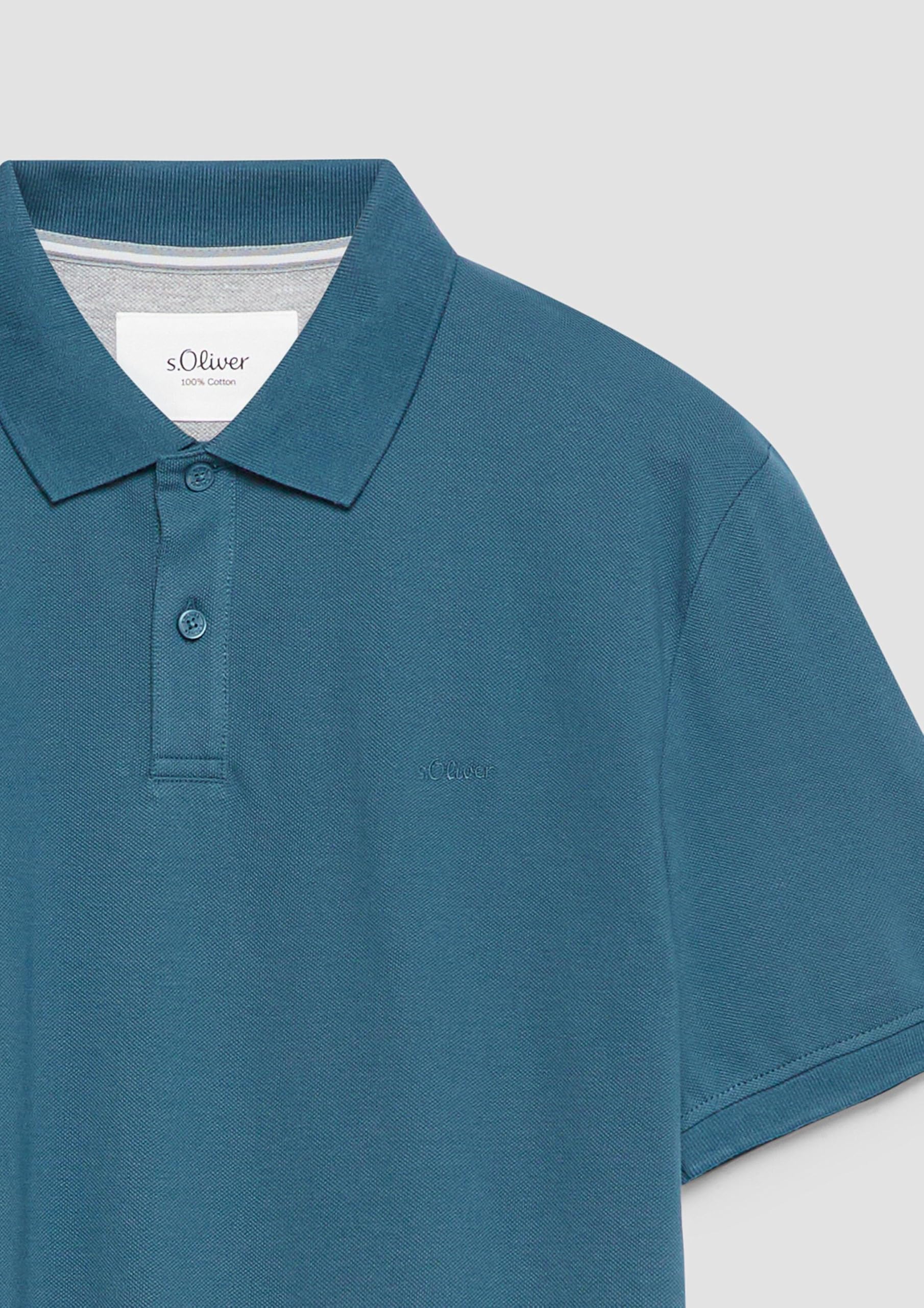 s.Oliver Junior Poloshirt Baumwollpiqué Blau