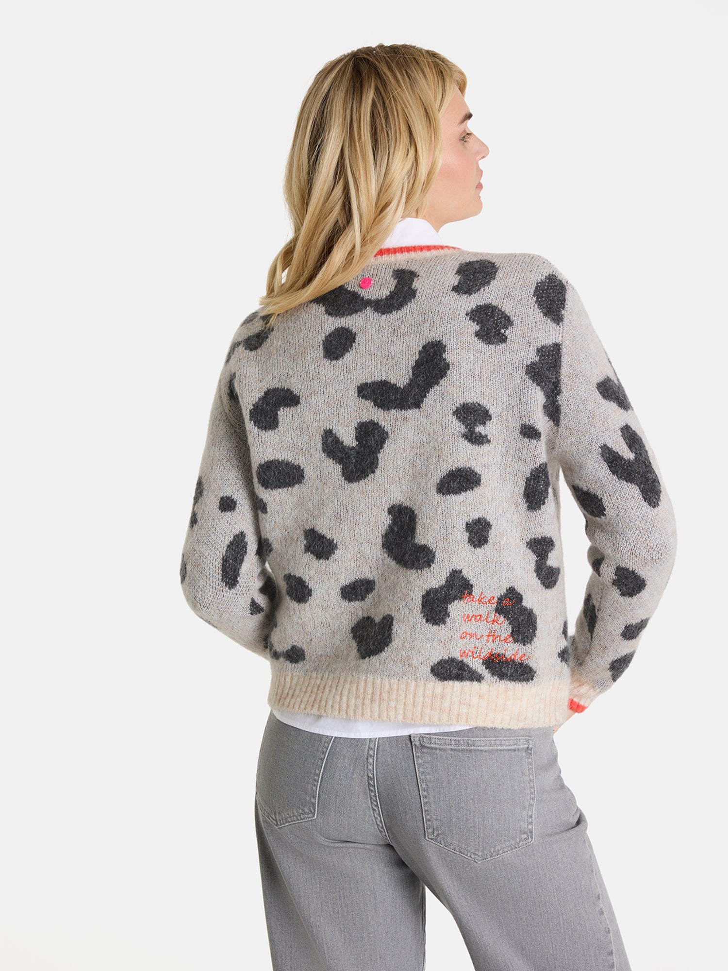 Lieblingsstück AnninaL Strickjacke beige Mohair Animal