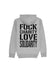 dna merch Fuck Charity Love Solidarity Zip-Hoodie Bio