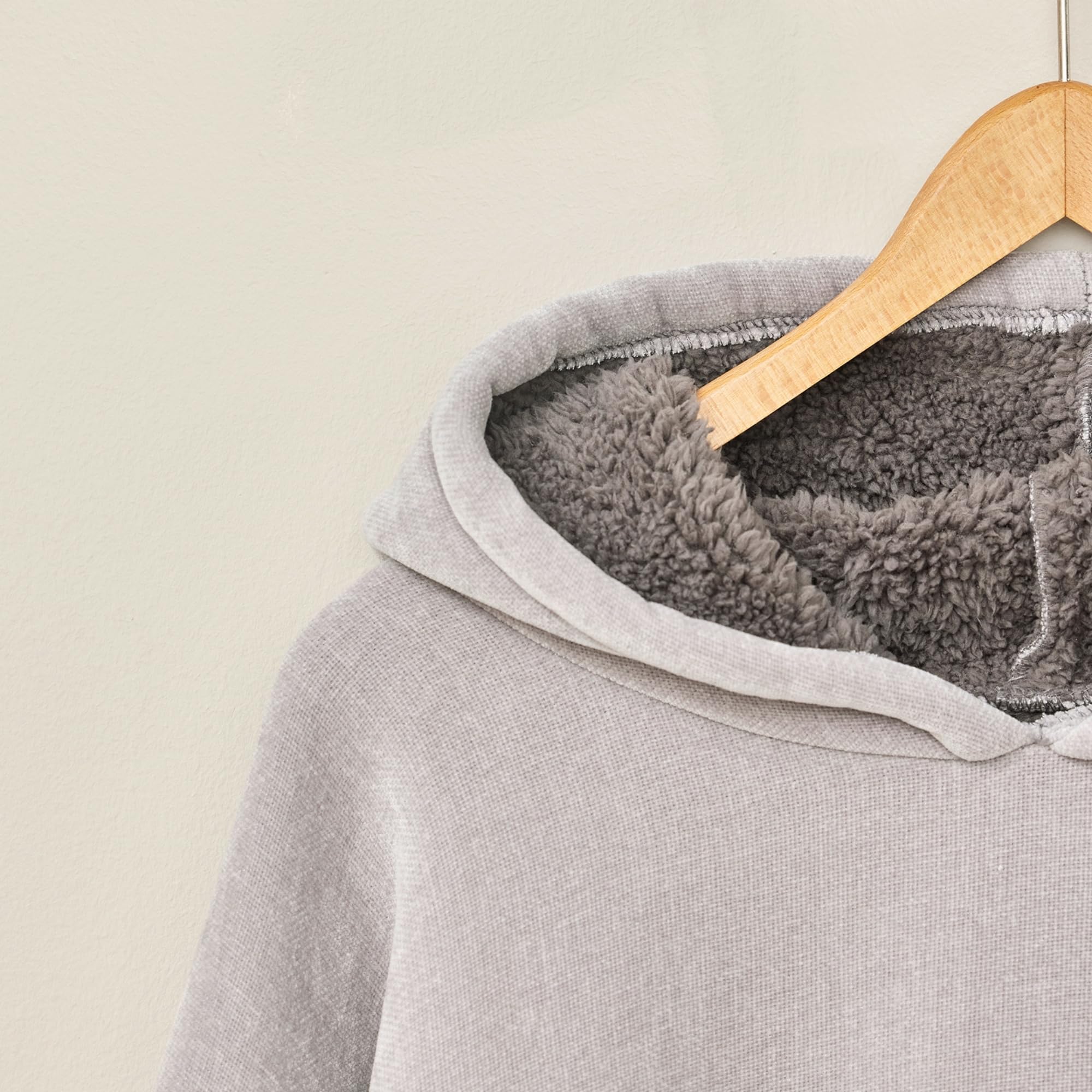 s.Oliver Lounge Hoodie Polyesterflausch grau Einheitsgröße