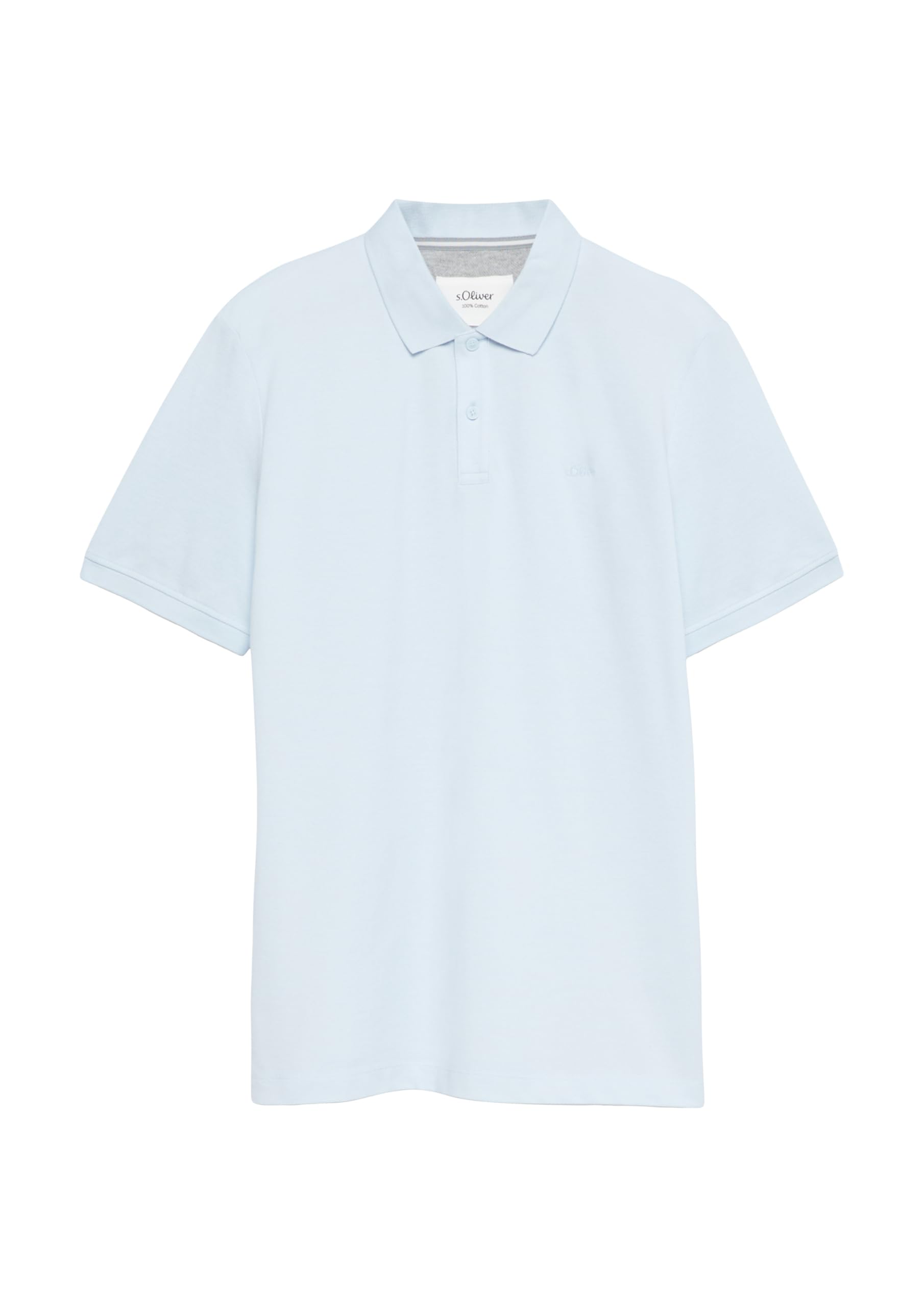 s.Oliver RED LABEL Polo-Shirt Baumwolle blassblau kurzarm