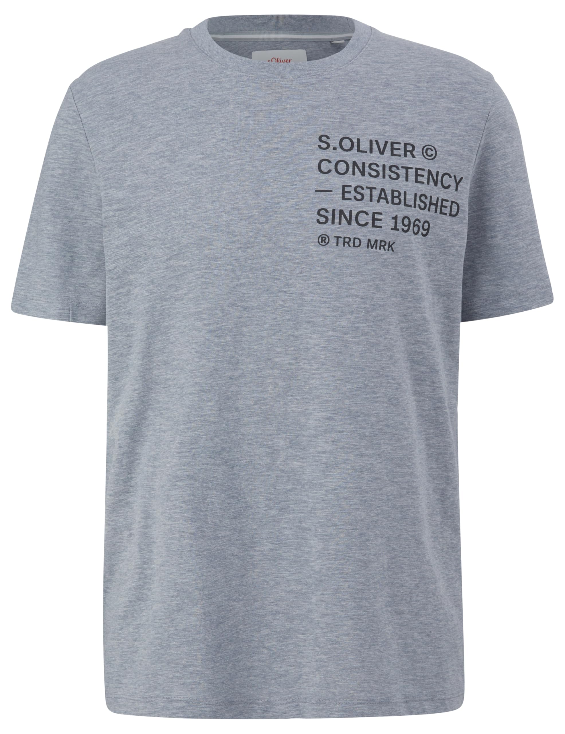 s.Oliver Frontprint T-Shirt M ecru meliert