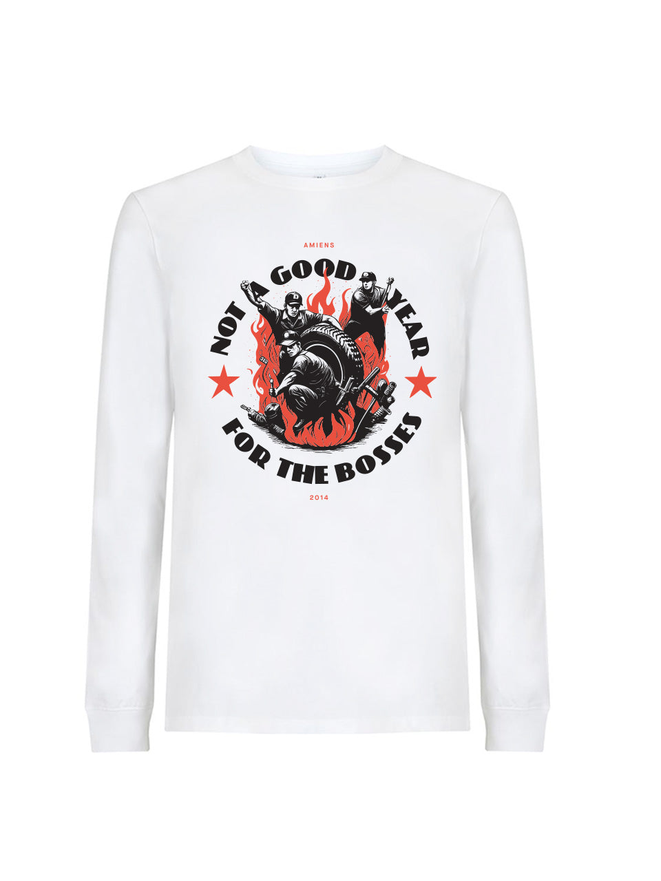 dna merch Bossnapping Amiens 2014 Langarmshirt Schwarz Baumwolle