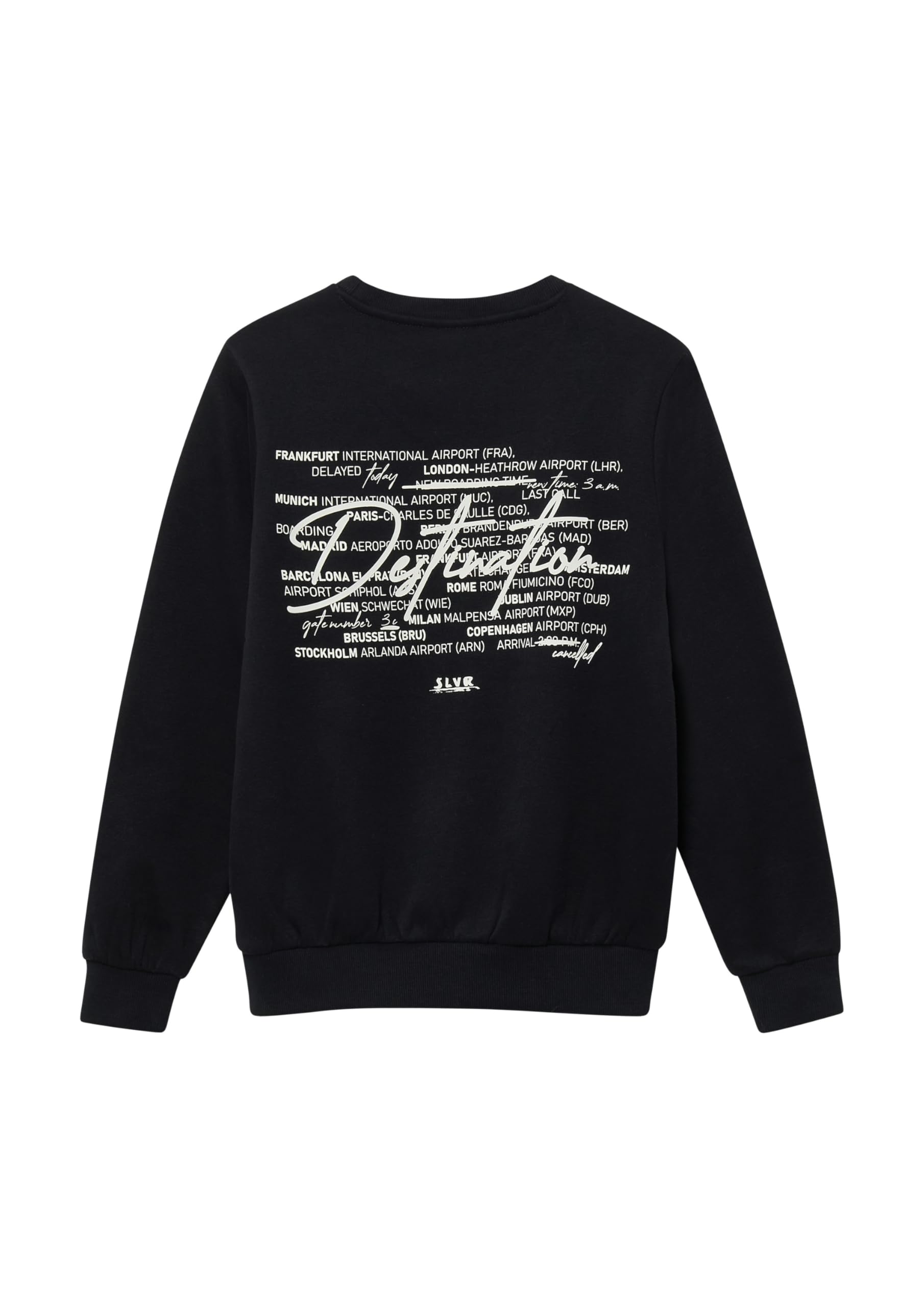 s.Oliver Red Label Sweatshirt mit Print kuschelig schwarz
