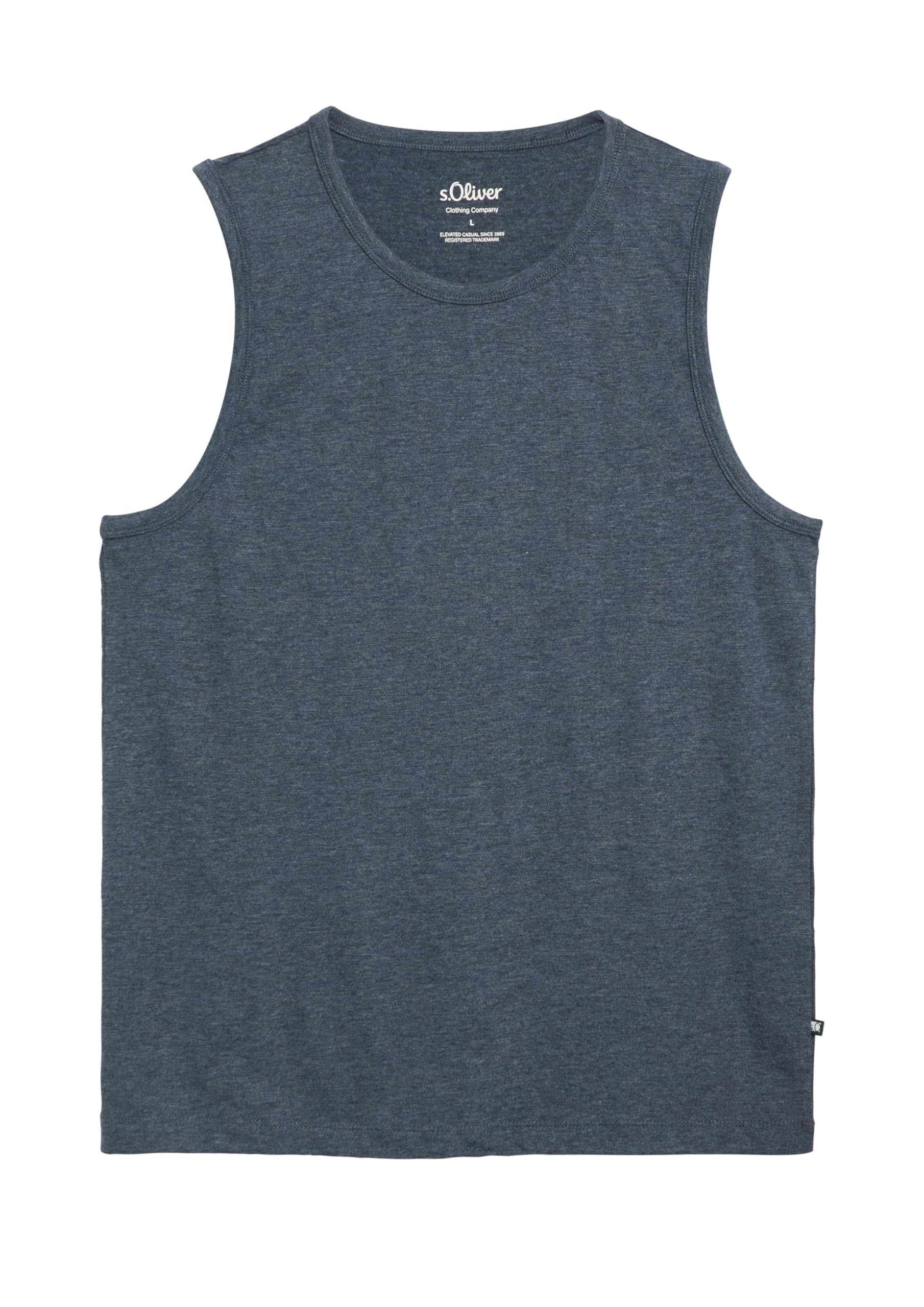 s.Oliver Tanktop Herren Regular Baumwollmix dunkelblau