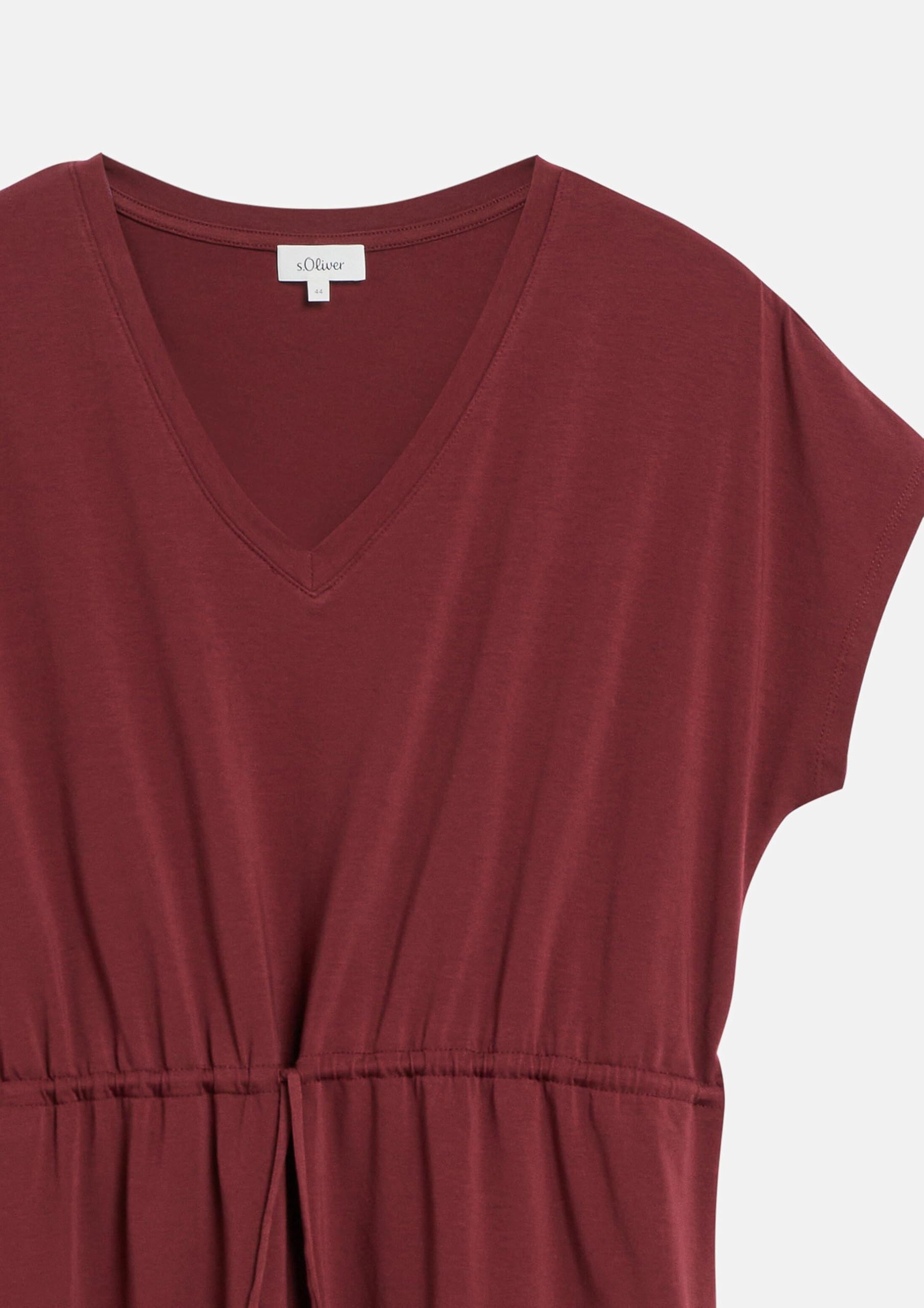 s.Oliver Red Label Midi-Kleid Tunnelzug Gr.48 Baumwollmix