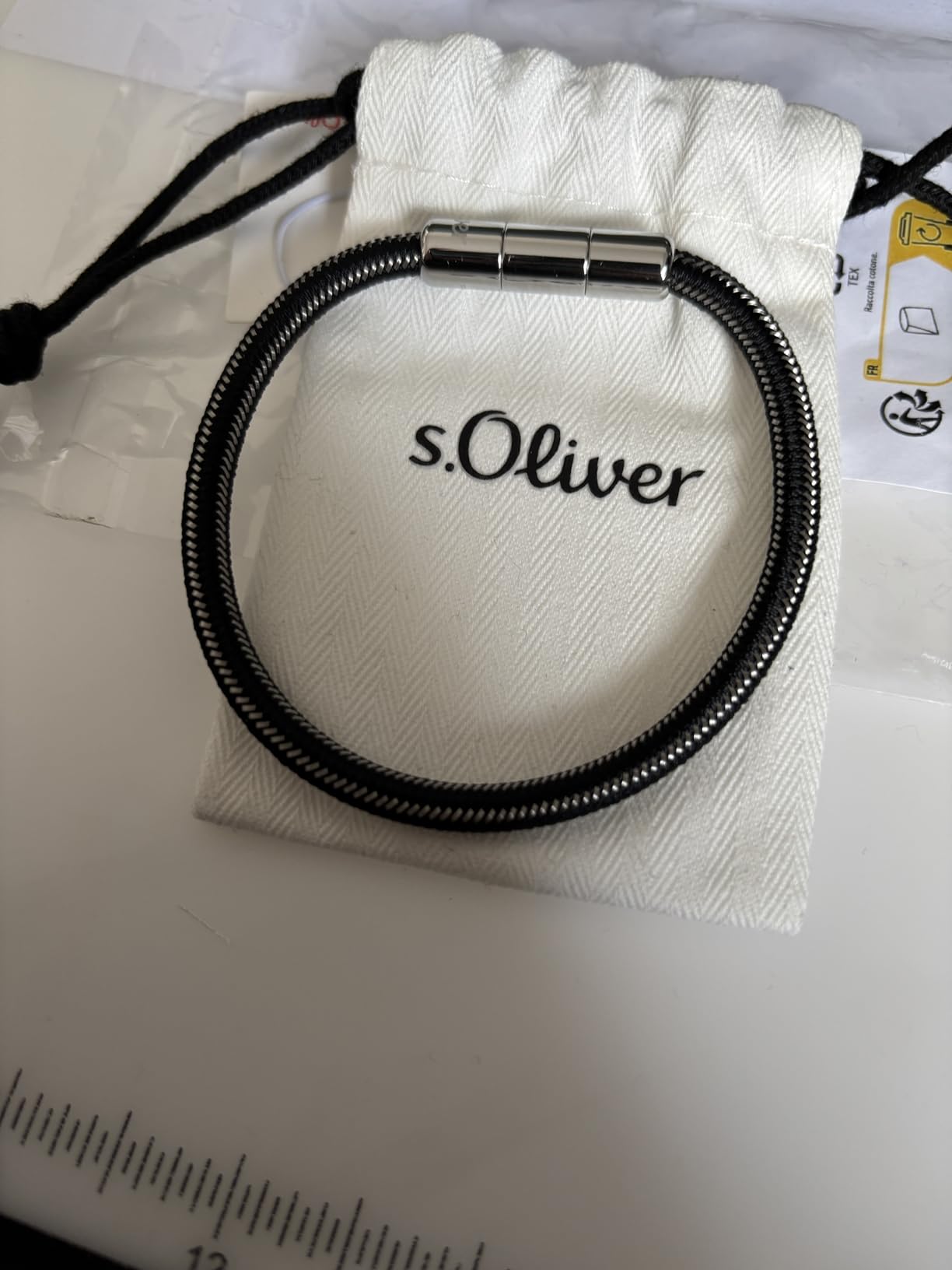 s.Oliver RED LABEL Armband Edelstahl schwarz
