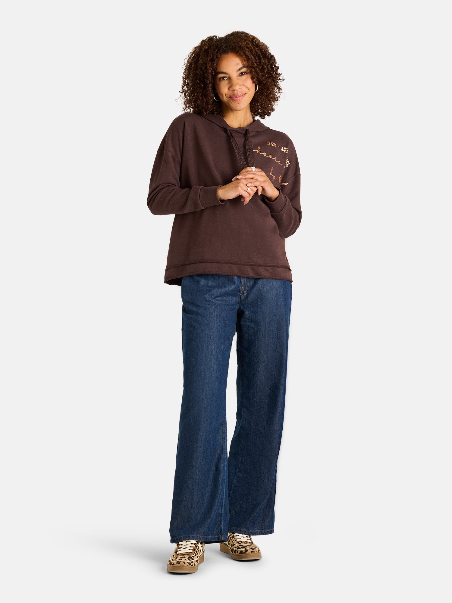 Lieblingsstück RixaL Hoodie Baumwollmix dark brown